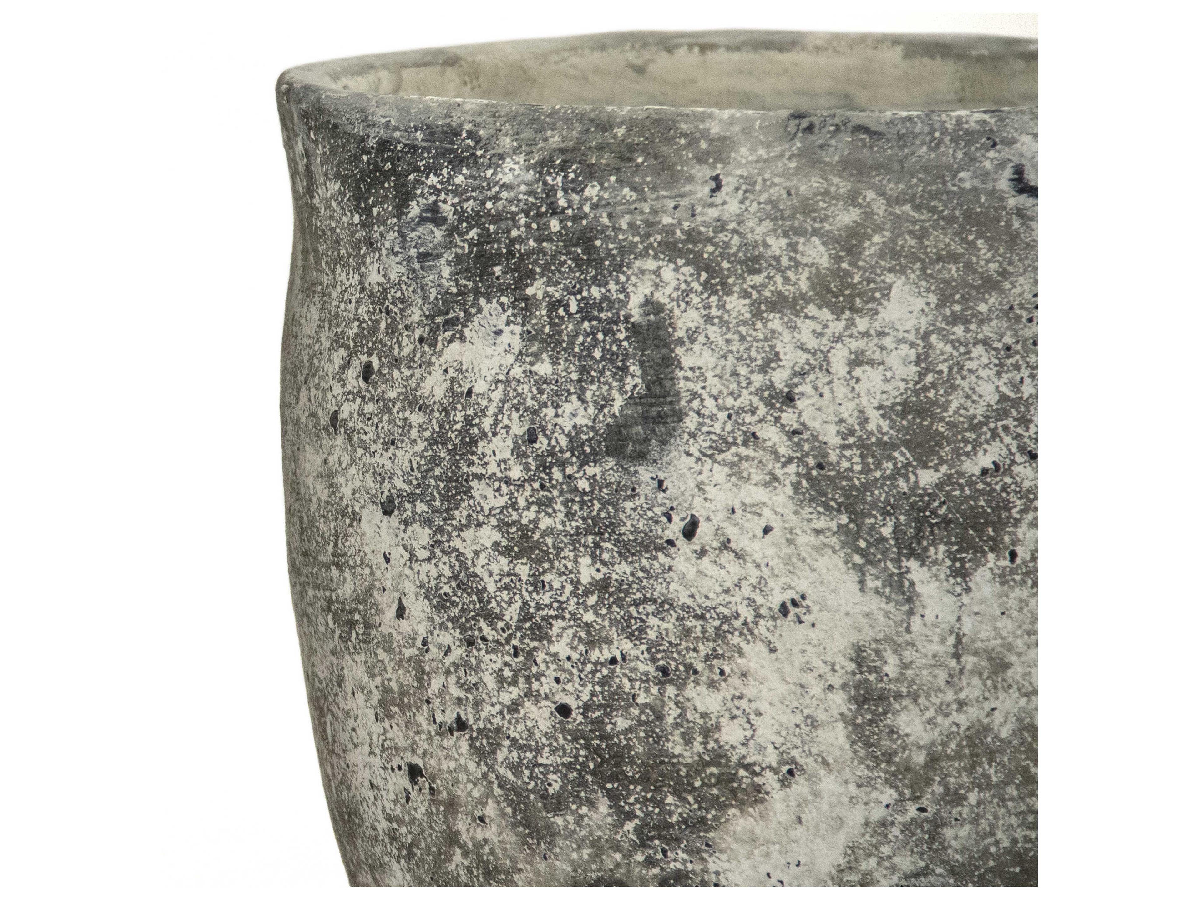 Zentique Distressed Grey / White 11" High Vase