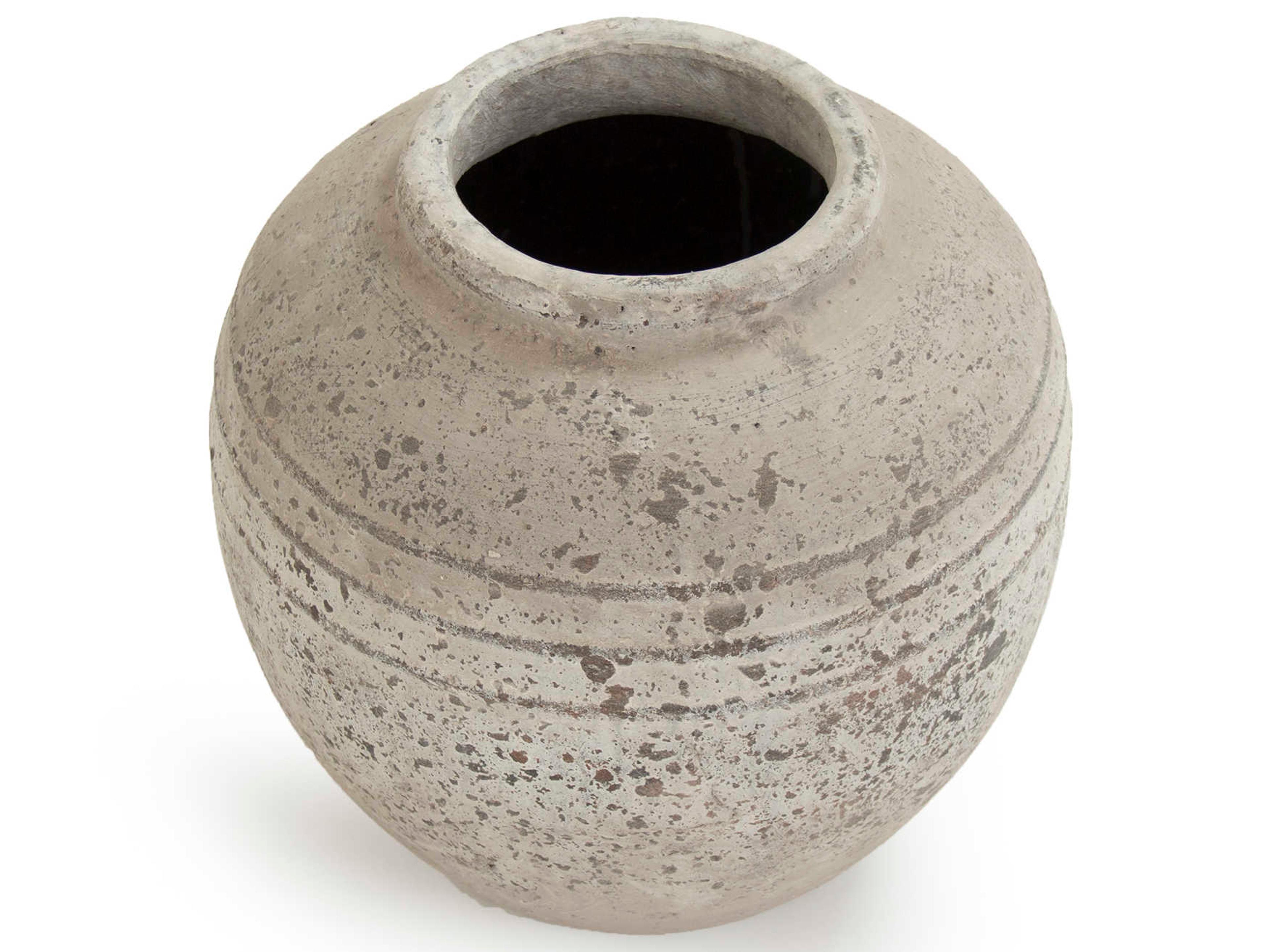 Zentique Distressed Grey Wash 11" High Jar