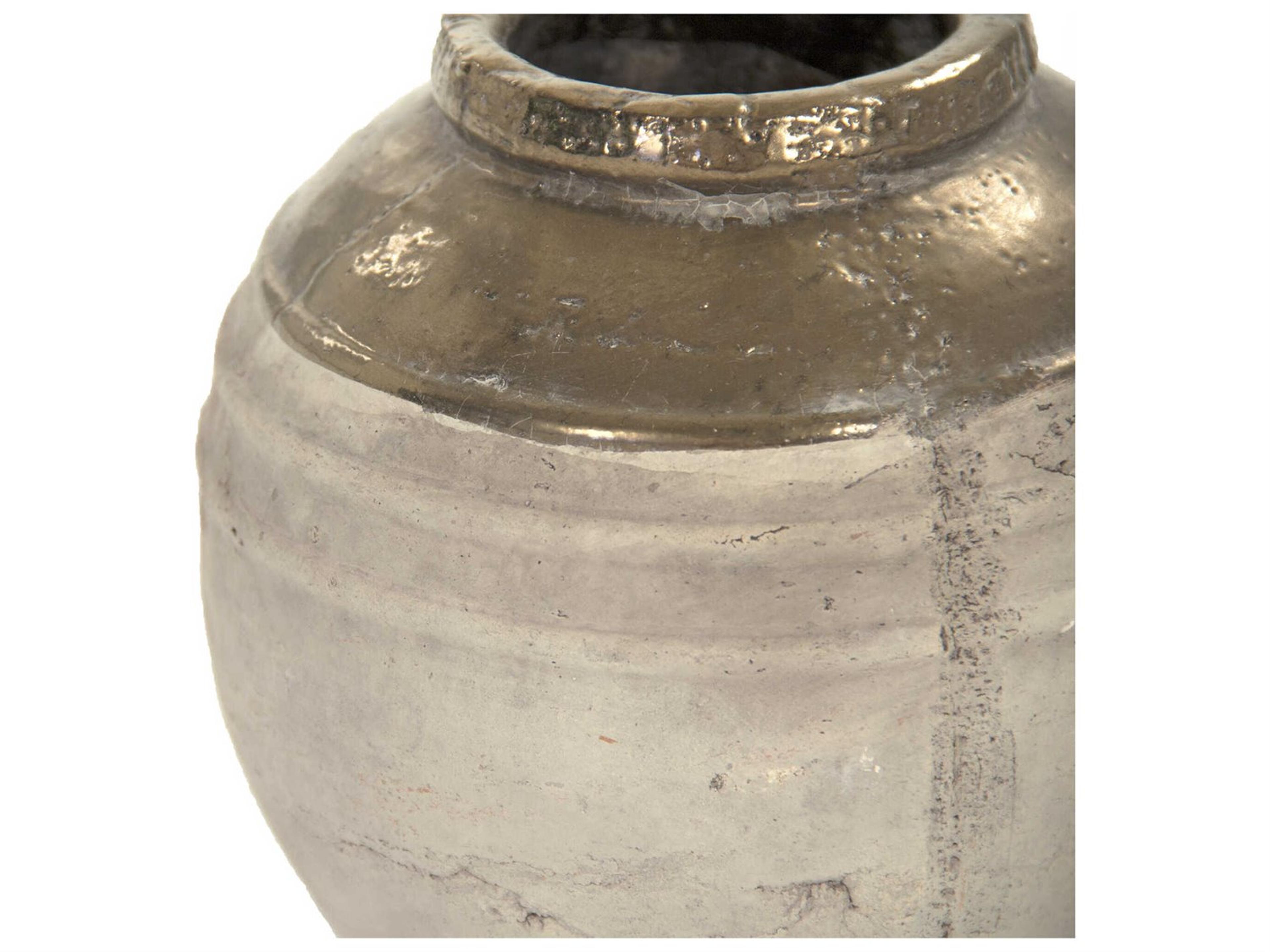 Zentique Gilded Top Unglazed Base Vase