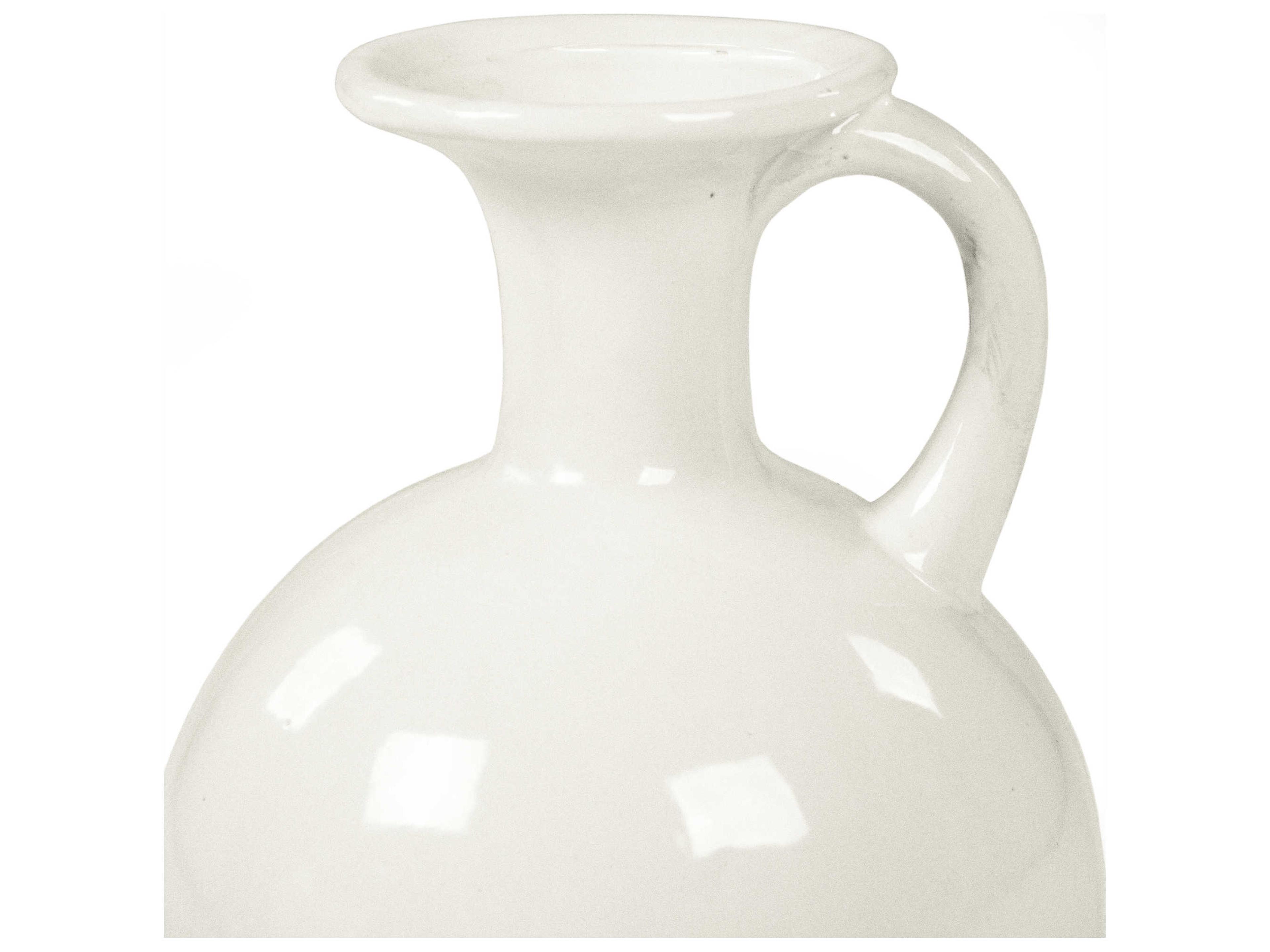 Zentique Distressed White Vase