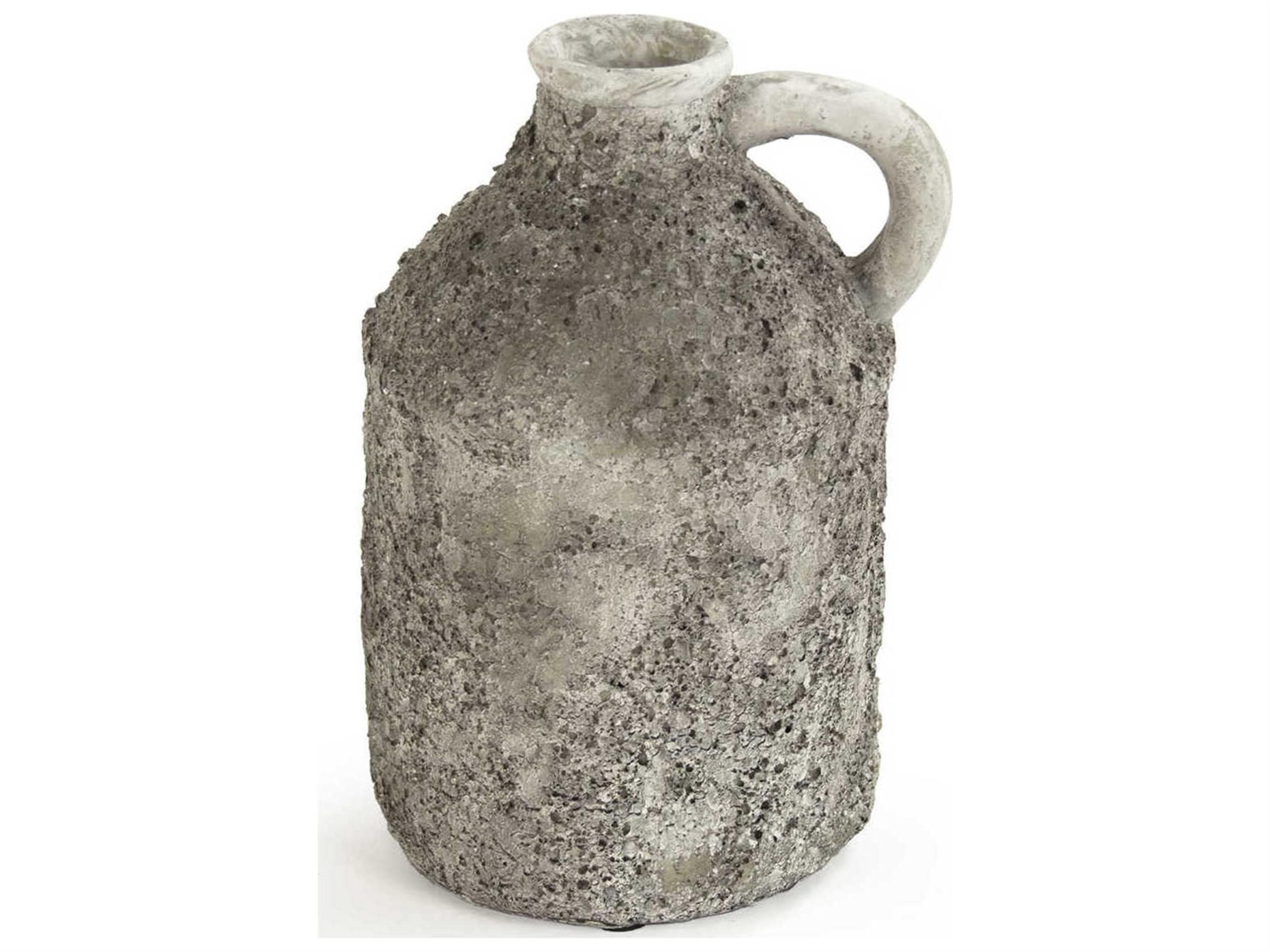 Zentique Bottle Distressed Grey Decorative Accent
