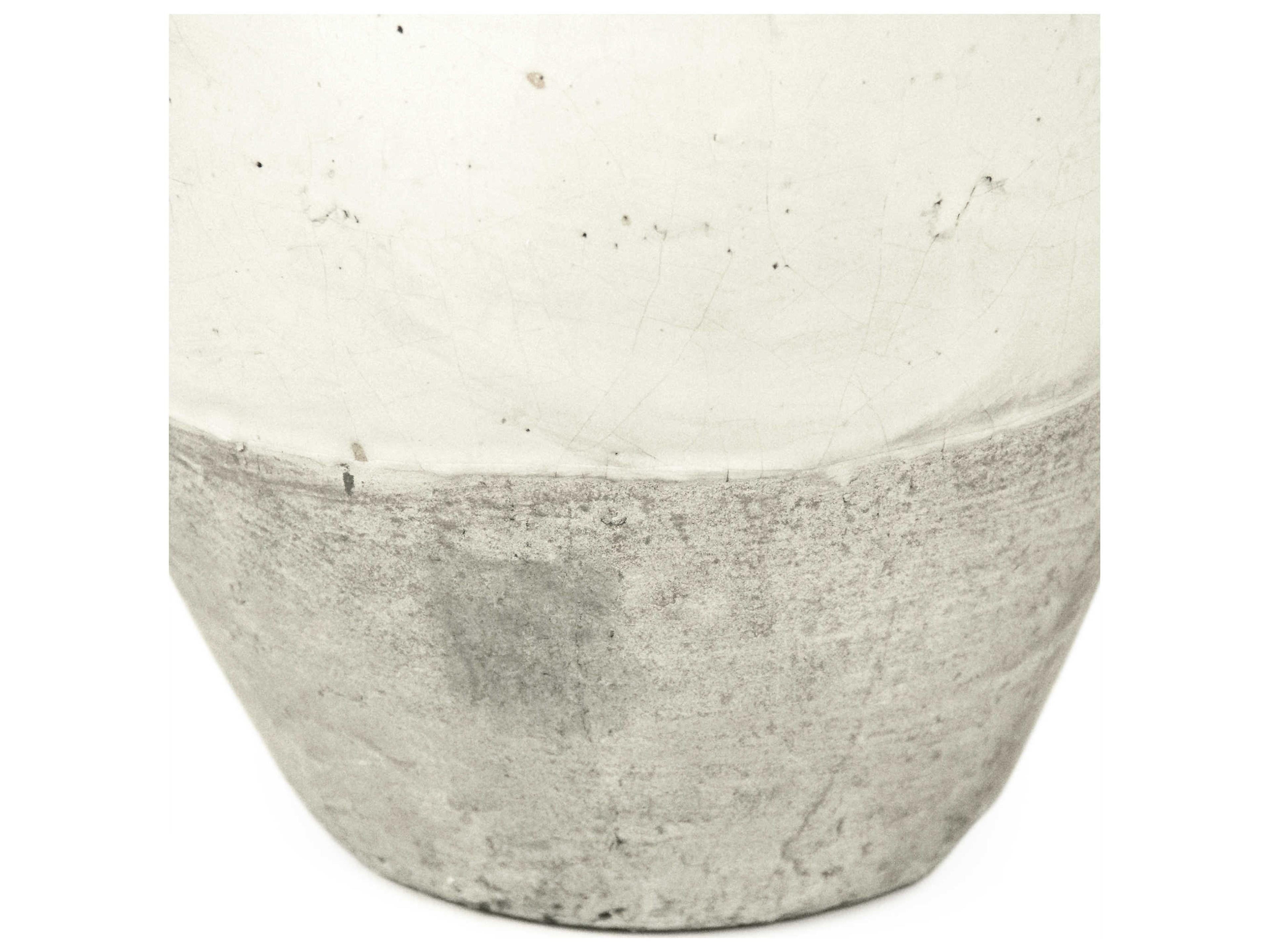 Zentique Distressed White Handle Jar