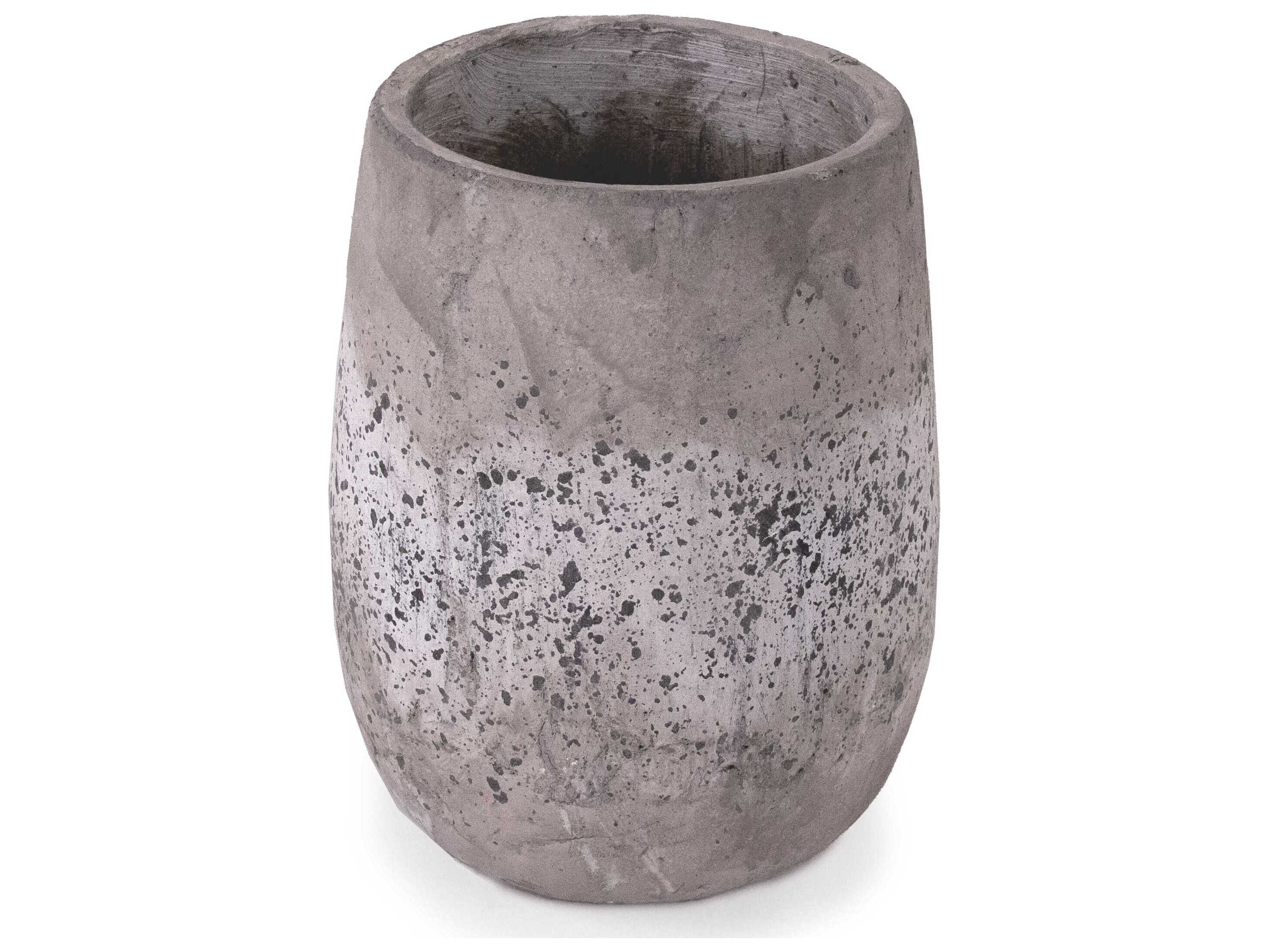 Zentique Distressed Metallic Grey Wash Vase