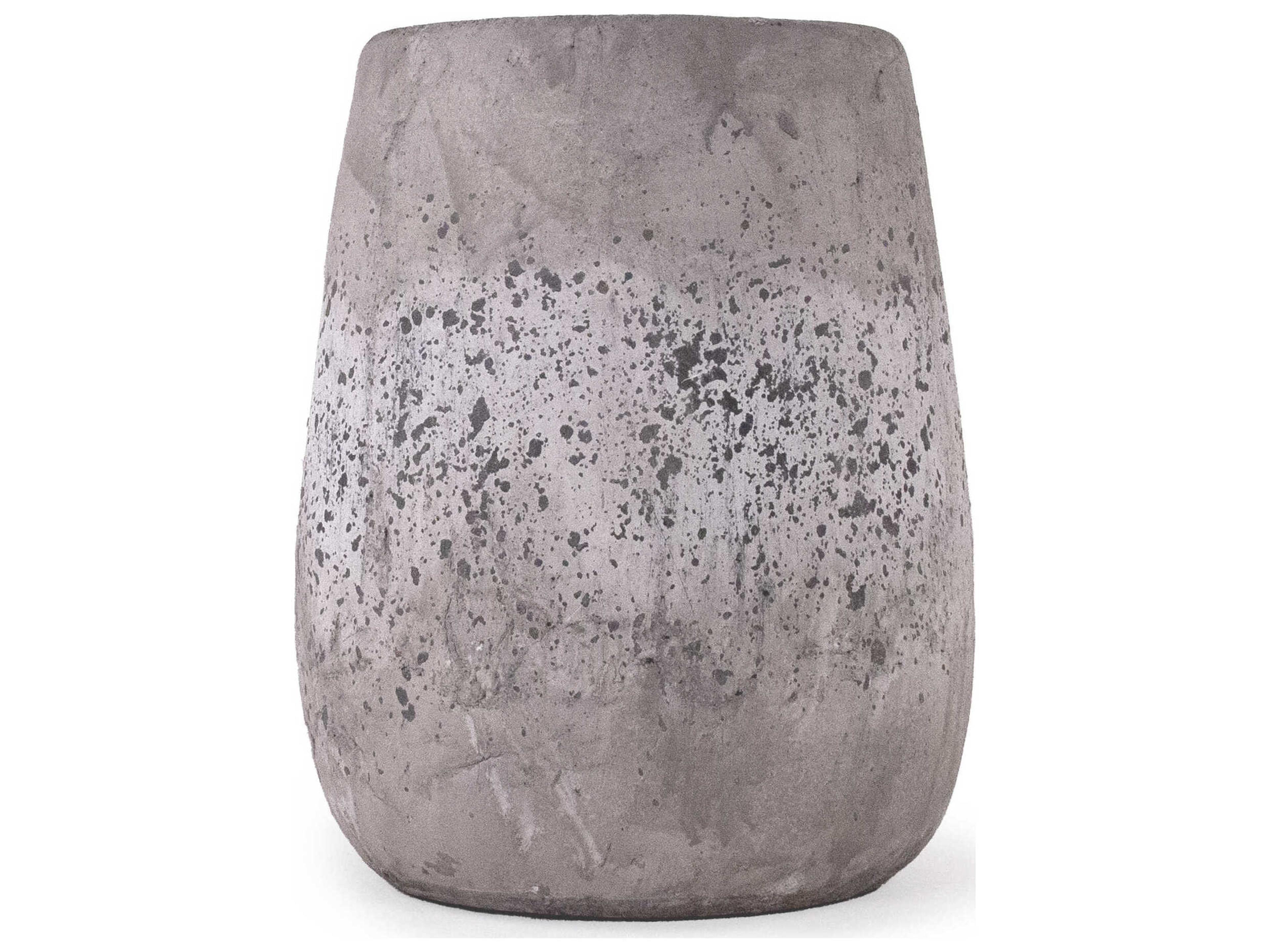 Zentique Distressed Metallic Grey Wash Vase
