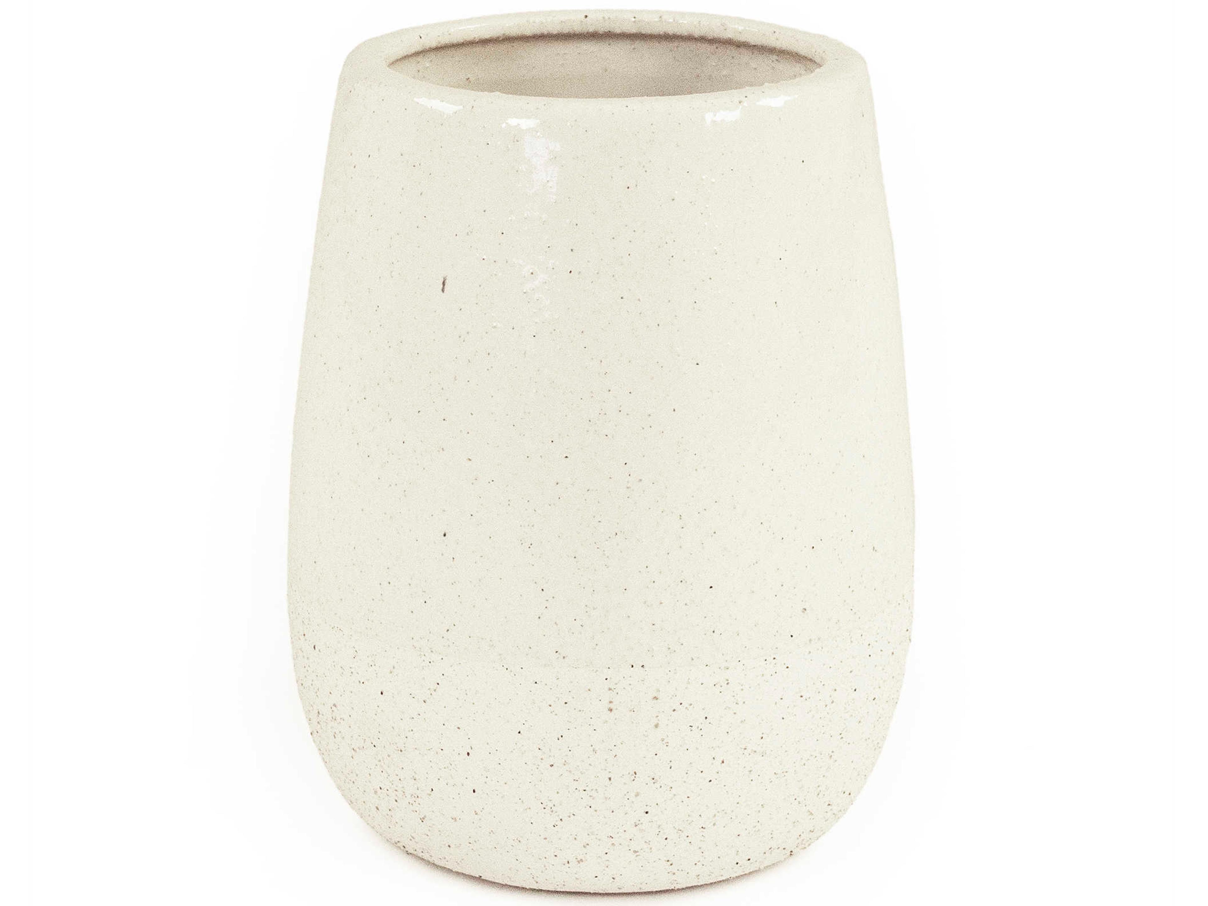 Zentique Distressed White 11" High Vase