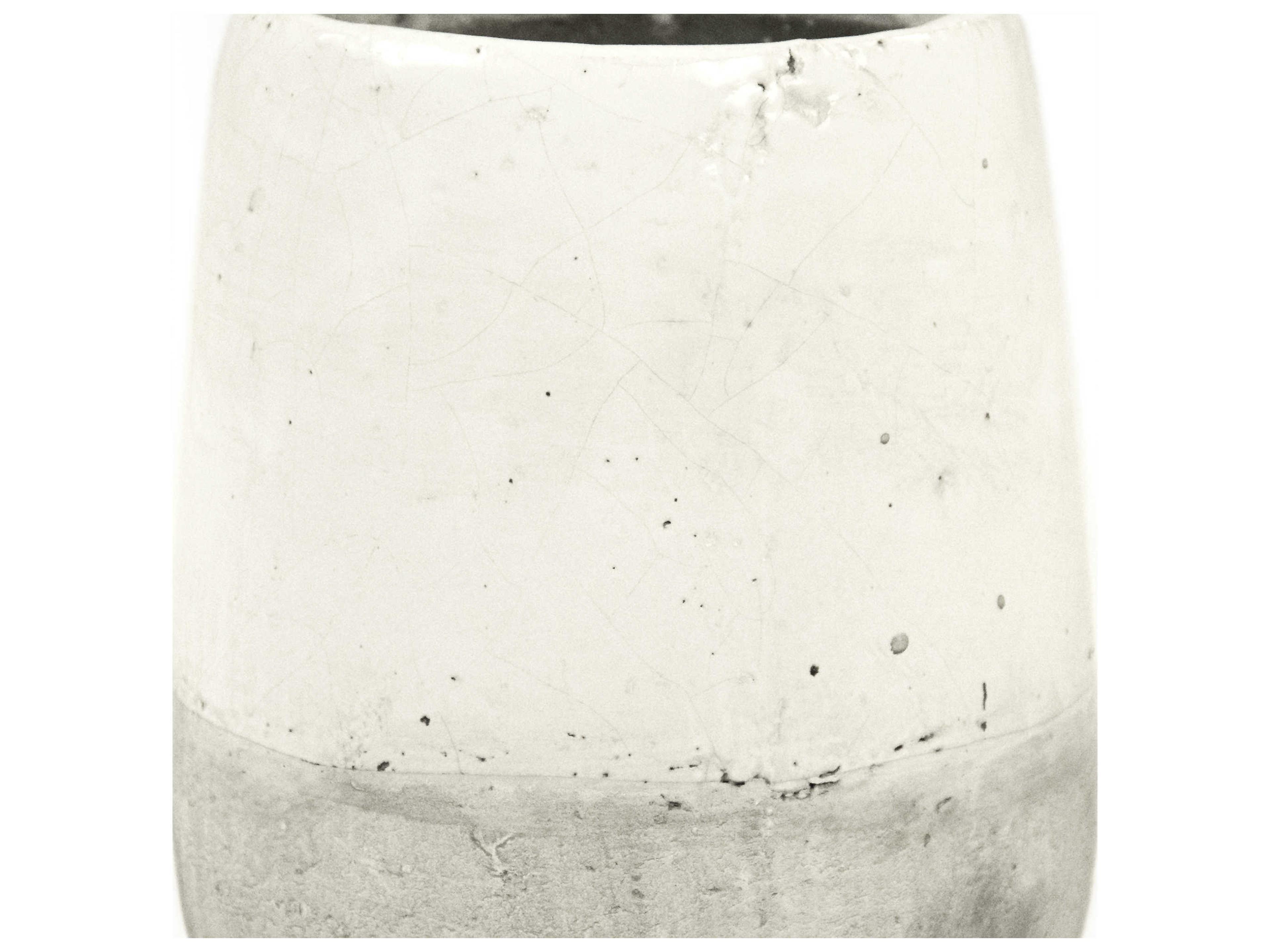 Zentique Distressed White 9" High Vase