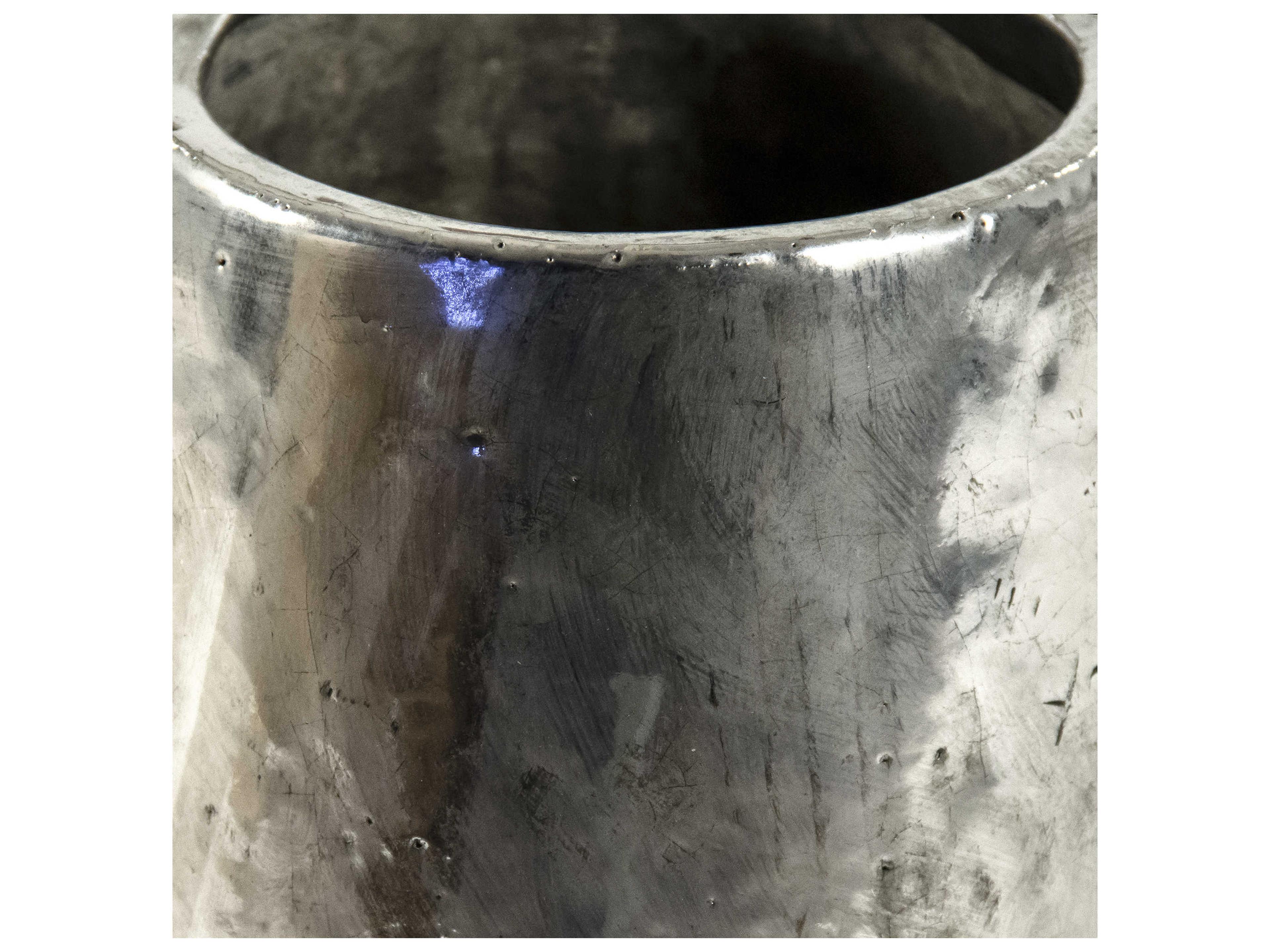 Zentique Distressed Metallic Silver 9" High Vase