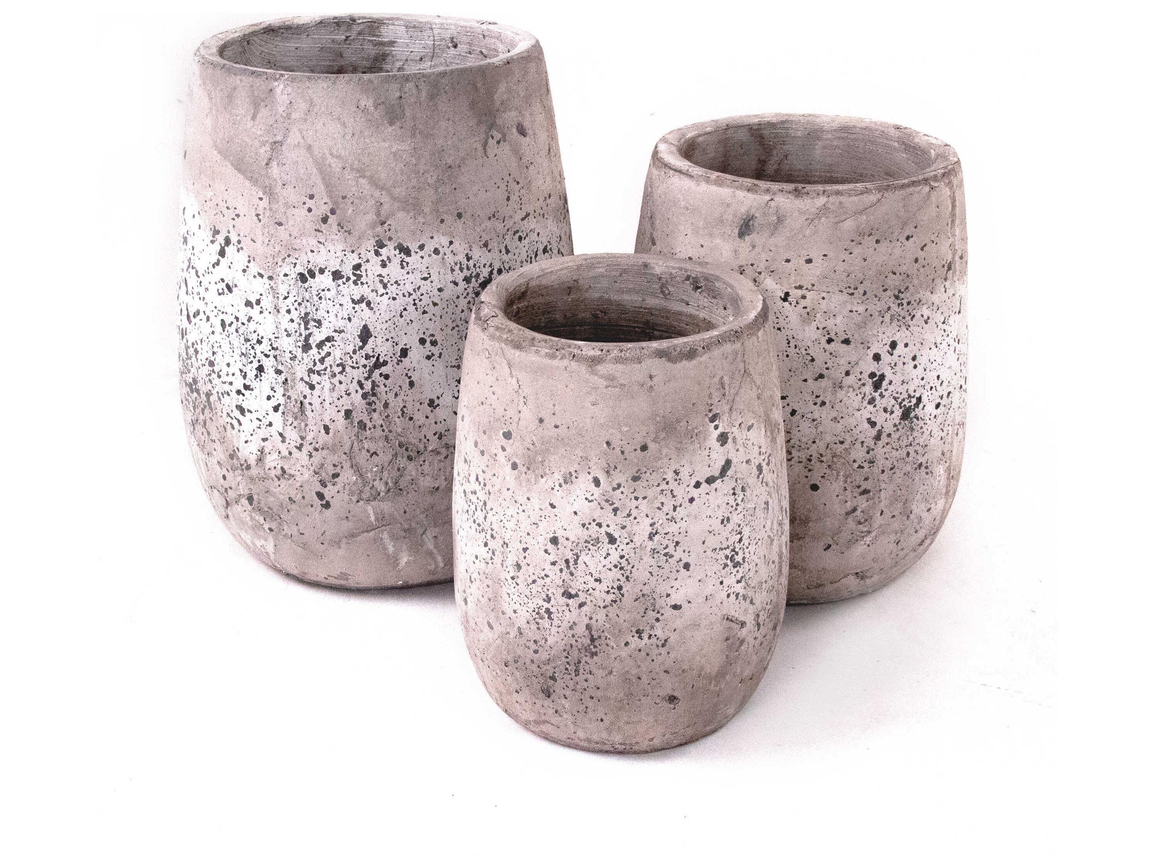 Zentique Distressed Grey Wash Vase