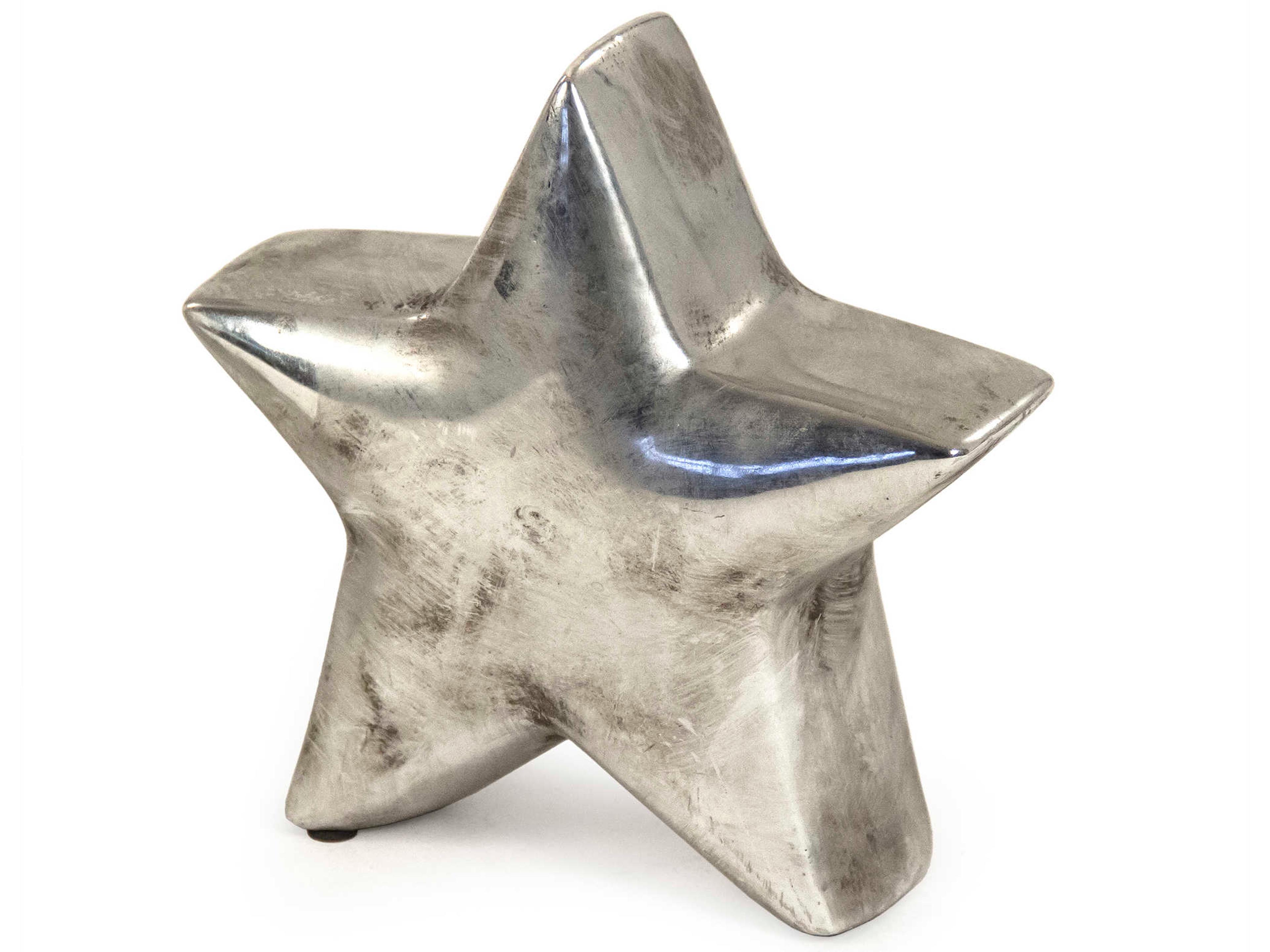 Zentique Distressed Metallic Silver 8" Star Decorative Accent