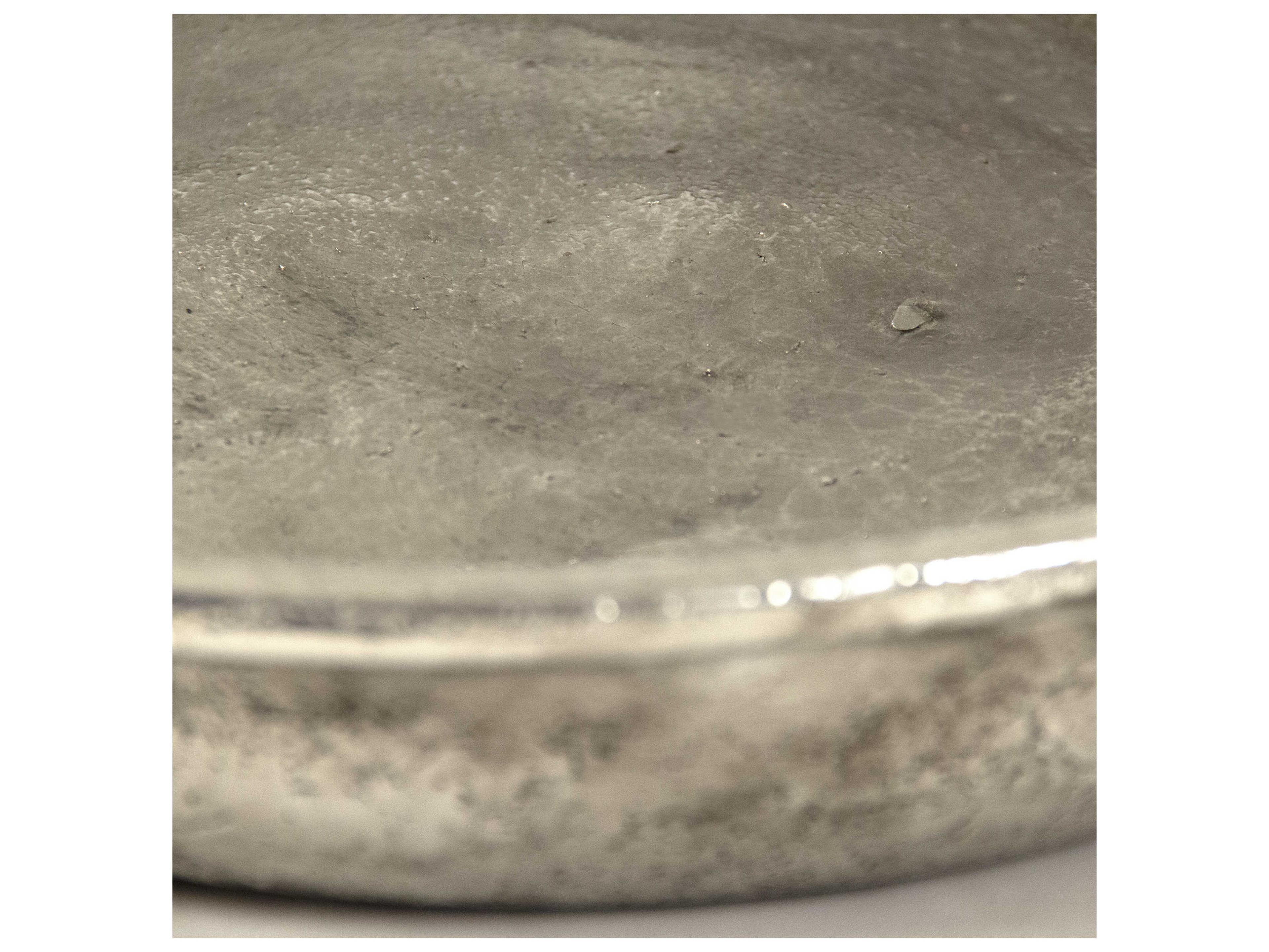 Zentique Distressed Metallic Silver Decorative Plate