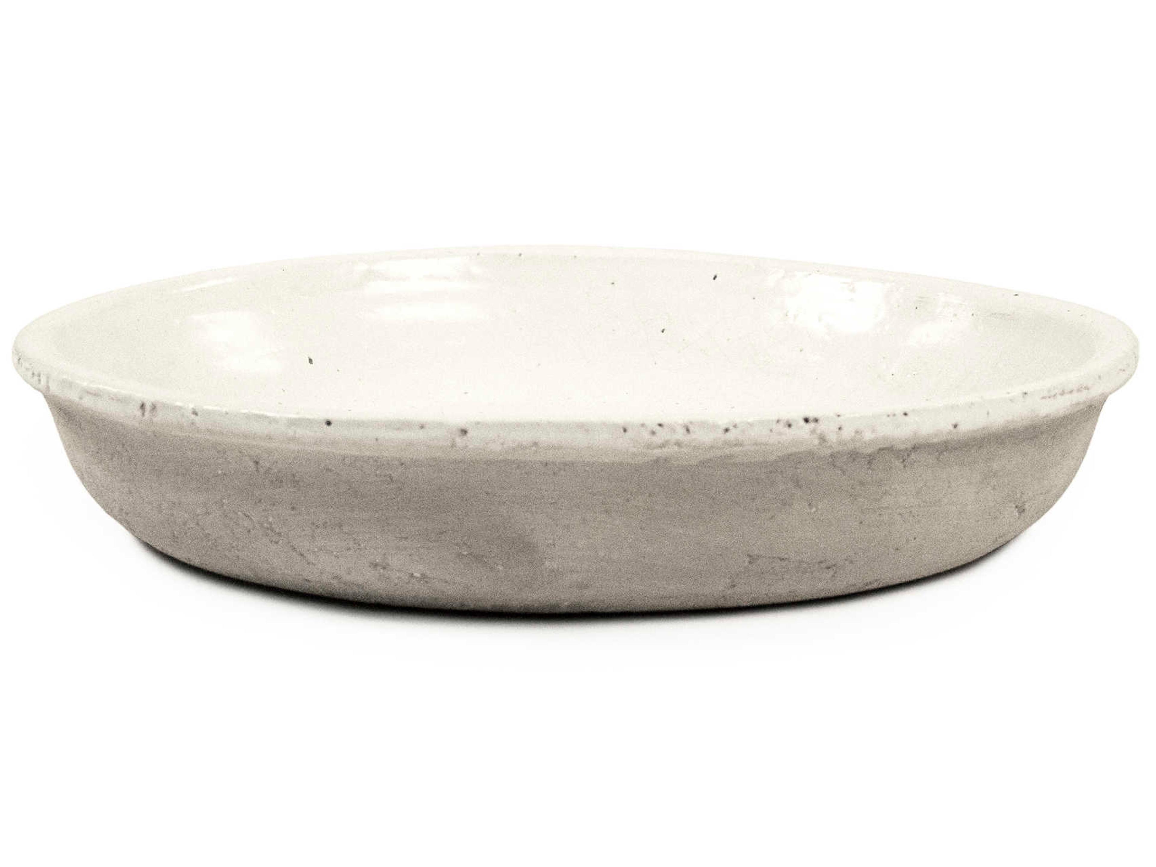 Zentique Distressed White 15" Decorative Plate
