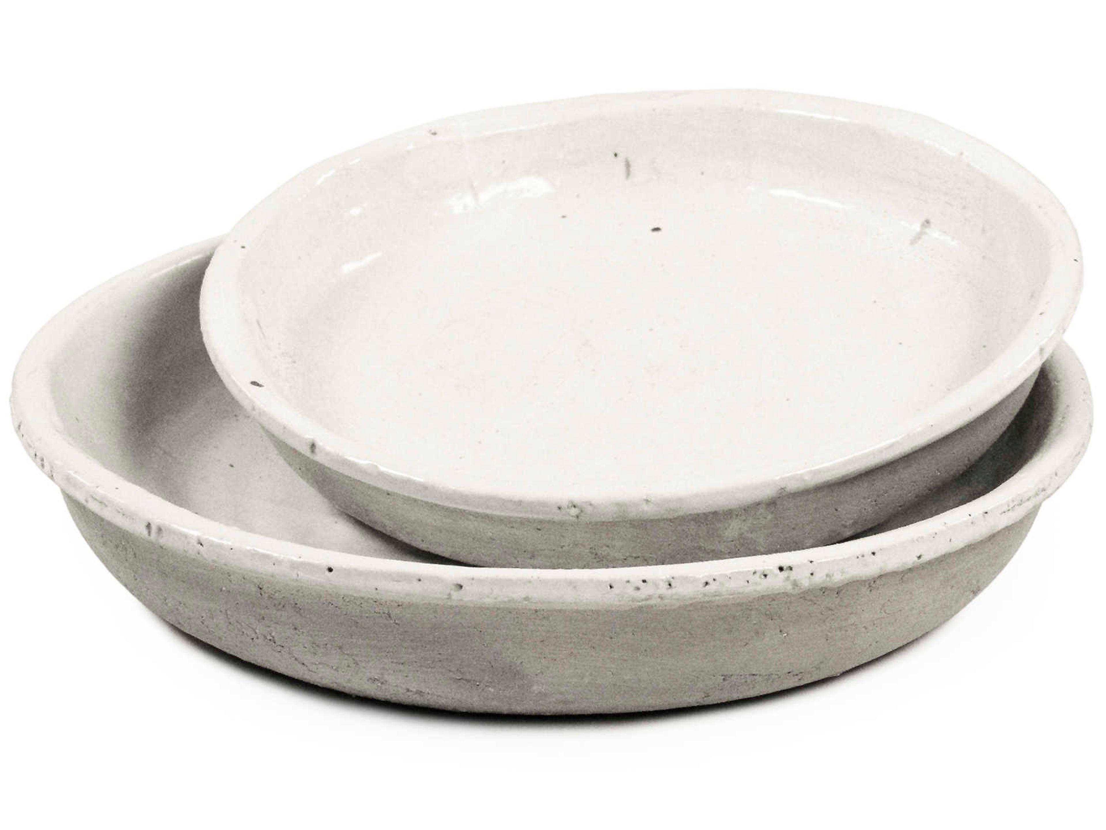 Zentique Distressed White 15" Decorative Plate