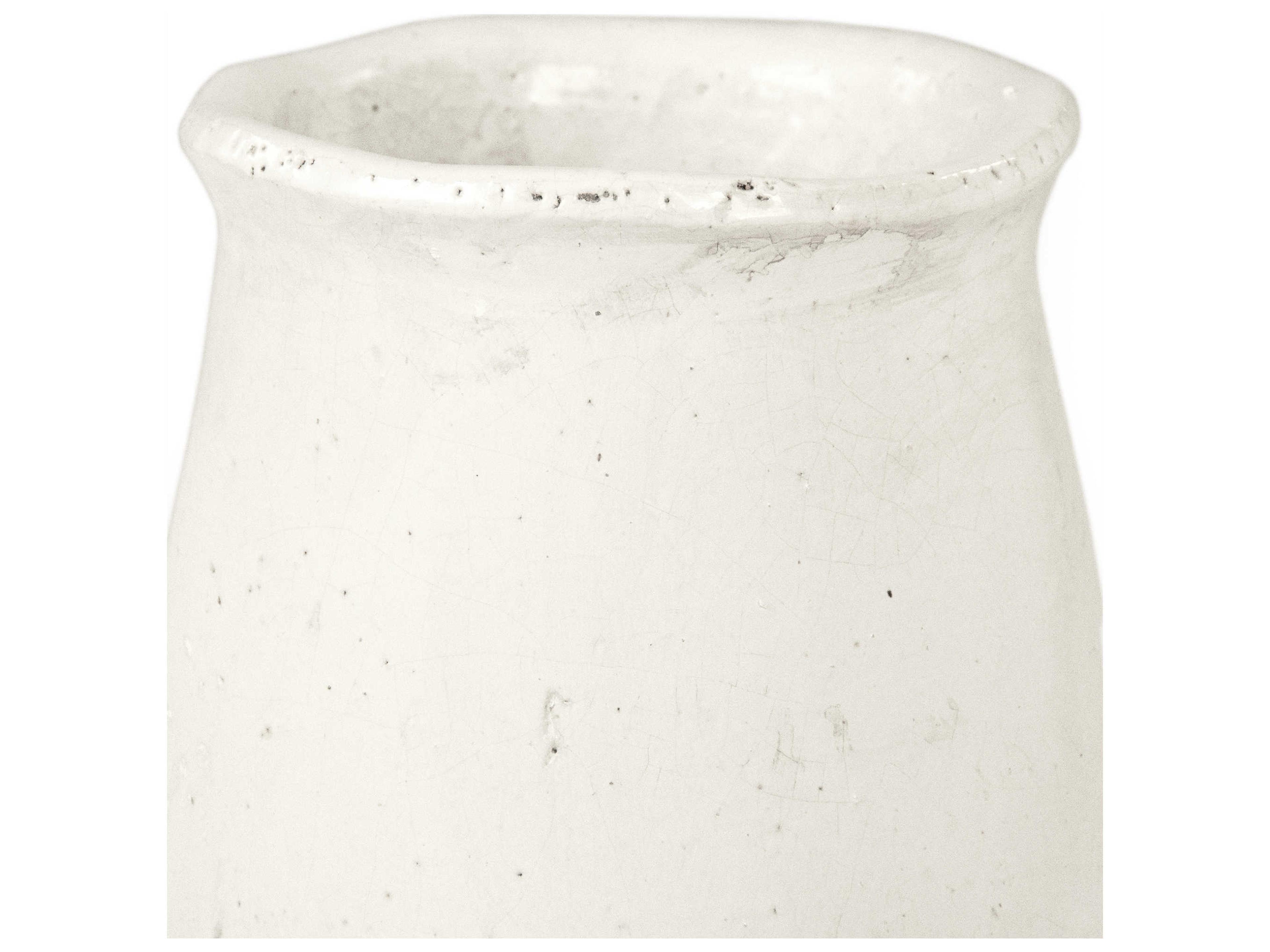 Zentique Distressed White 20" High Vase