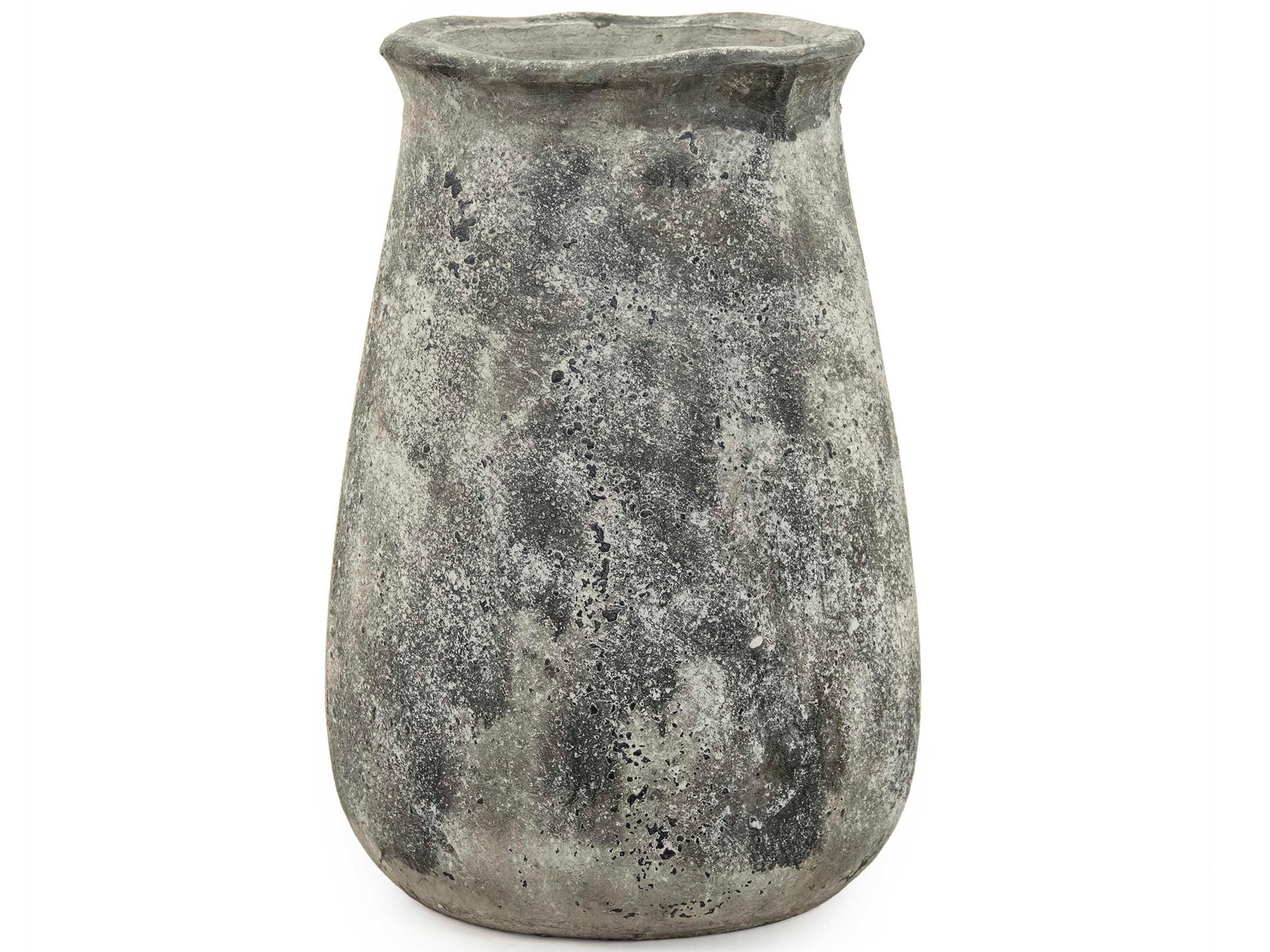 Zentique Distressed Grey Vase