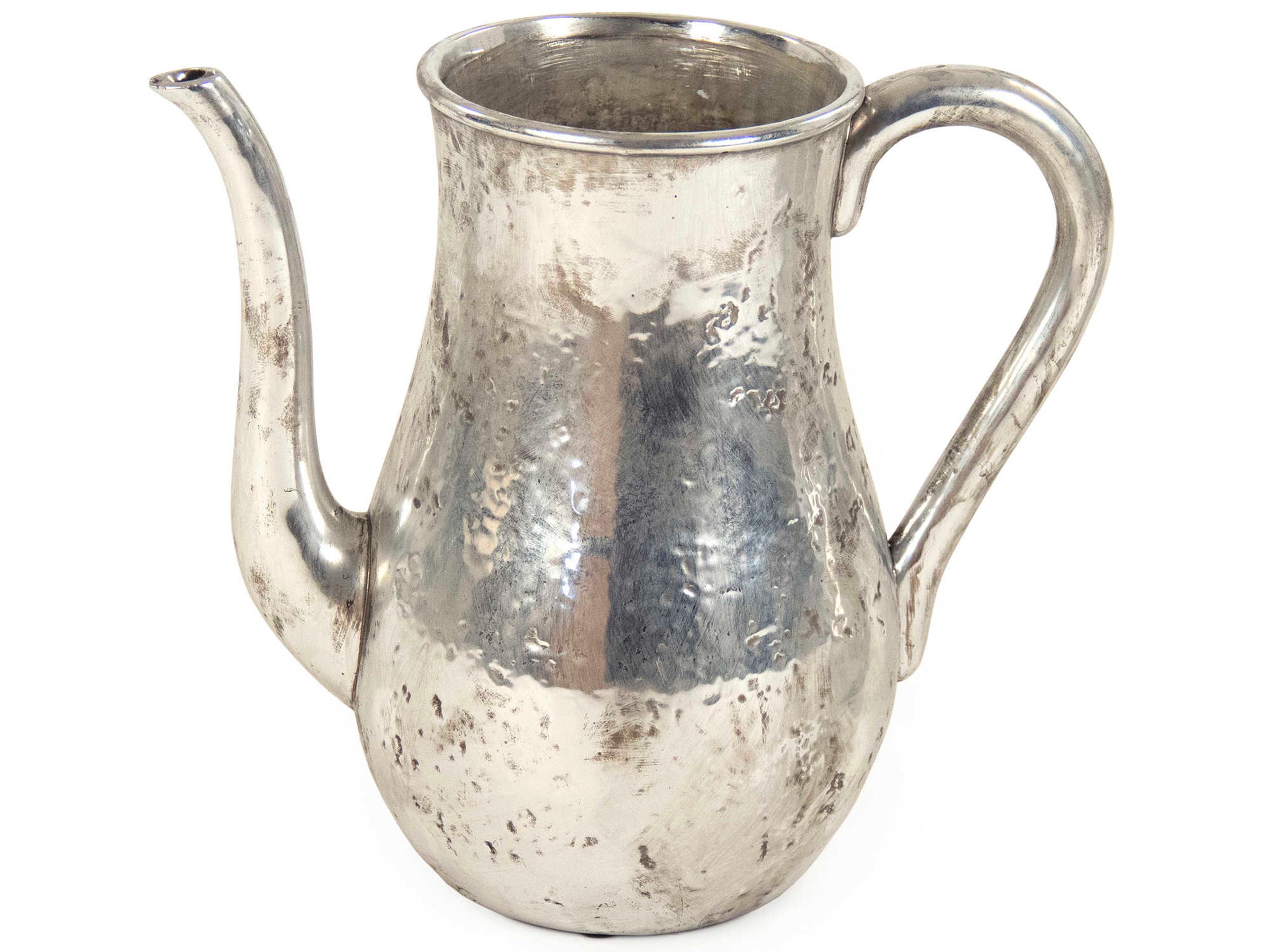 Zentique Distressed Metallic Silver Pitcher Decorative Accent