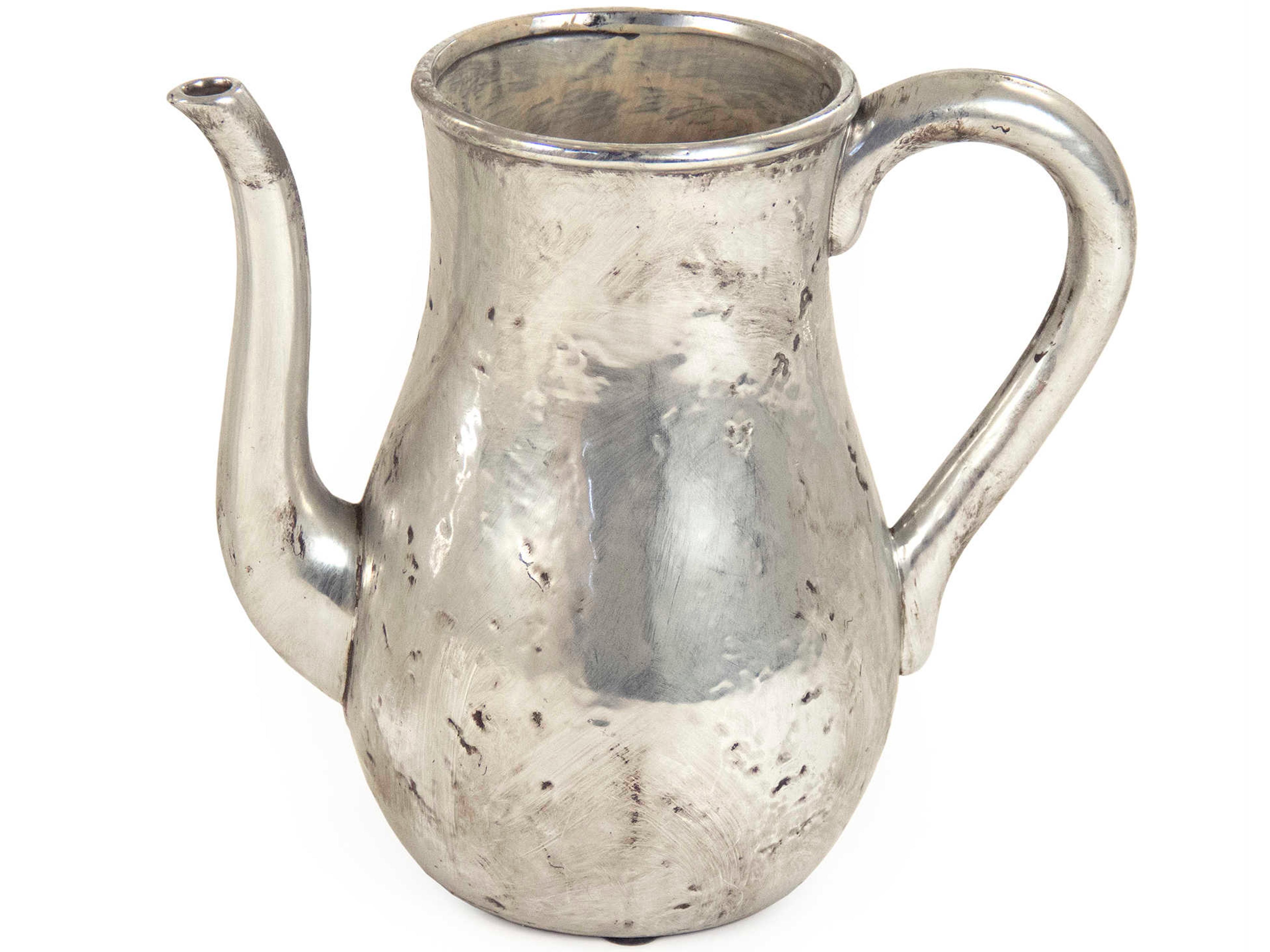 Zentique Distressed Metallic Silver 12" Pitcher