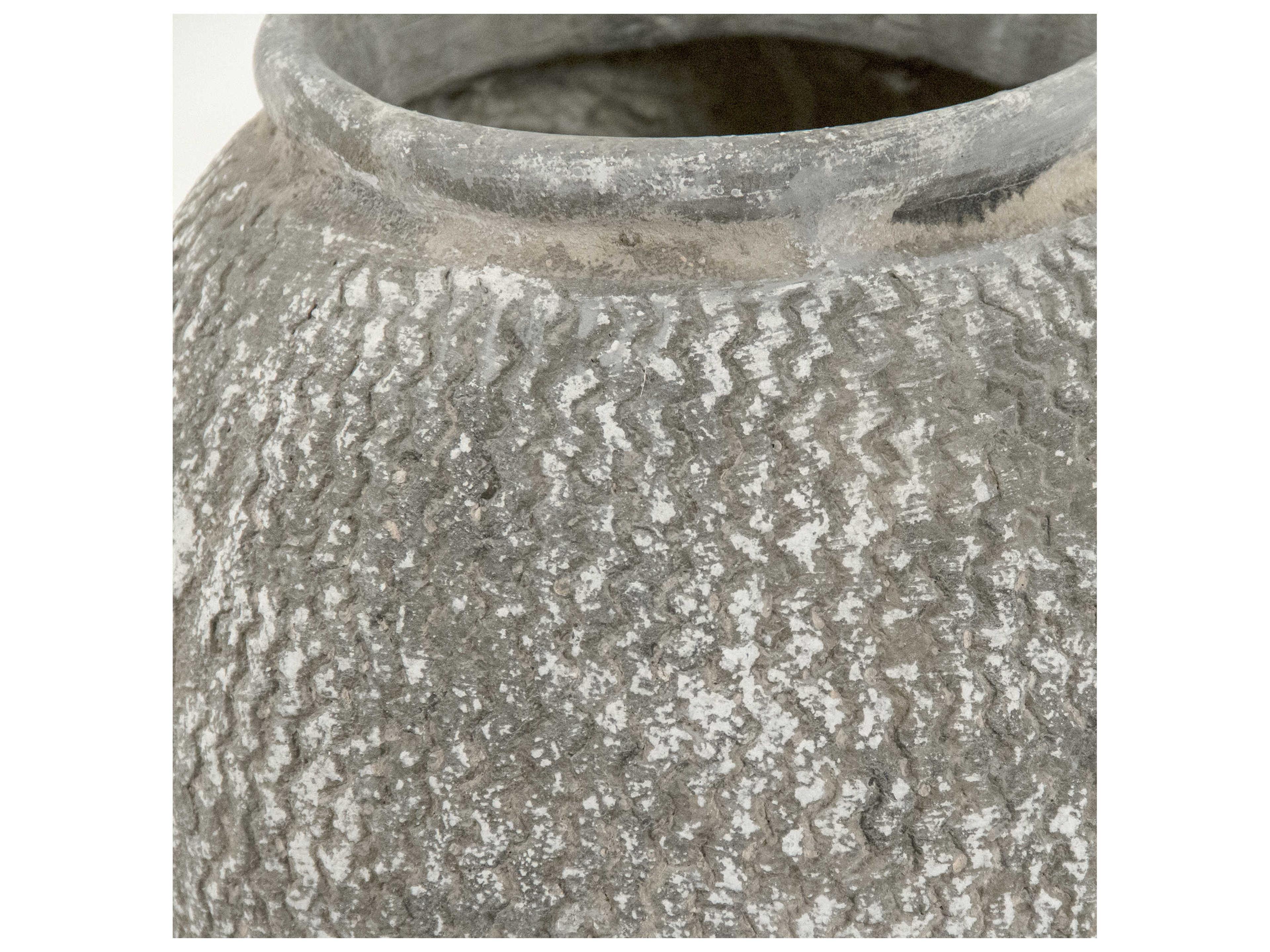 Zentique Distressed Grey Vase