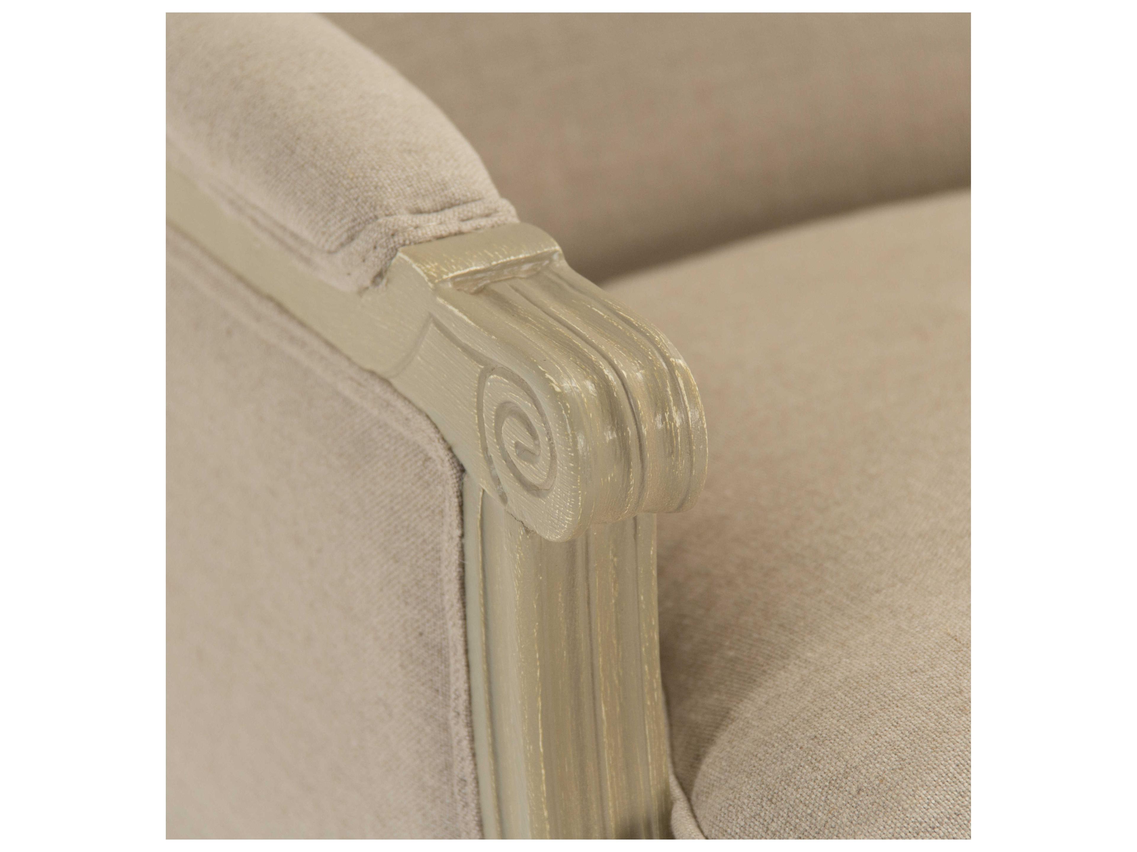 Zentique Louis Beige Fabric Accent Chair