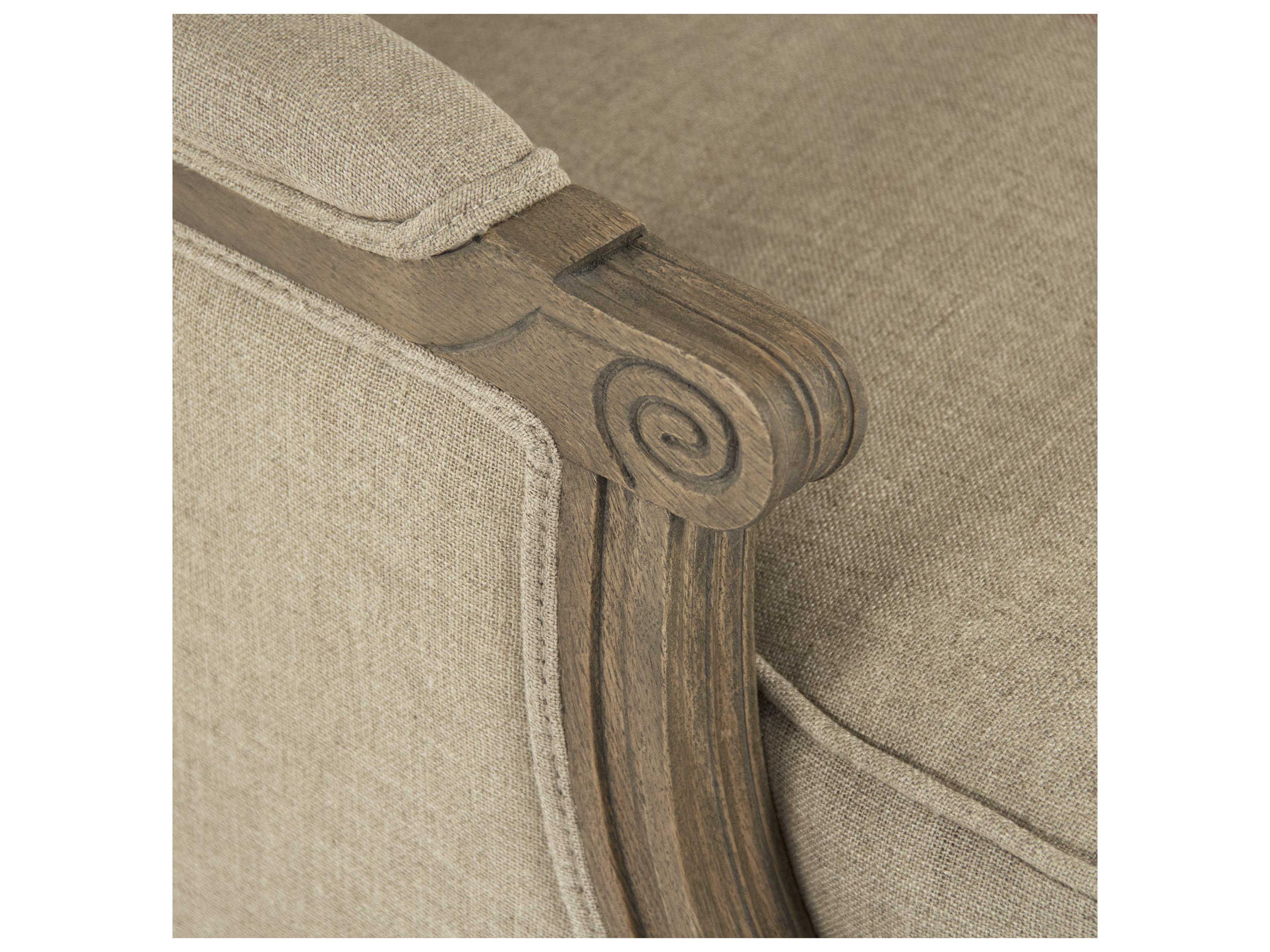 Zentique Louis Blue Fabric Accent Chair