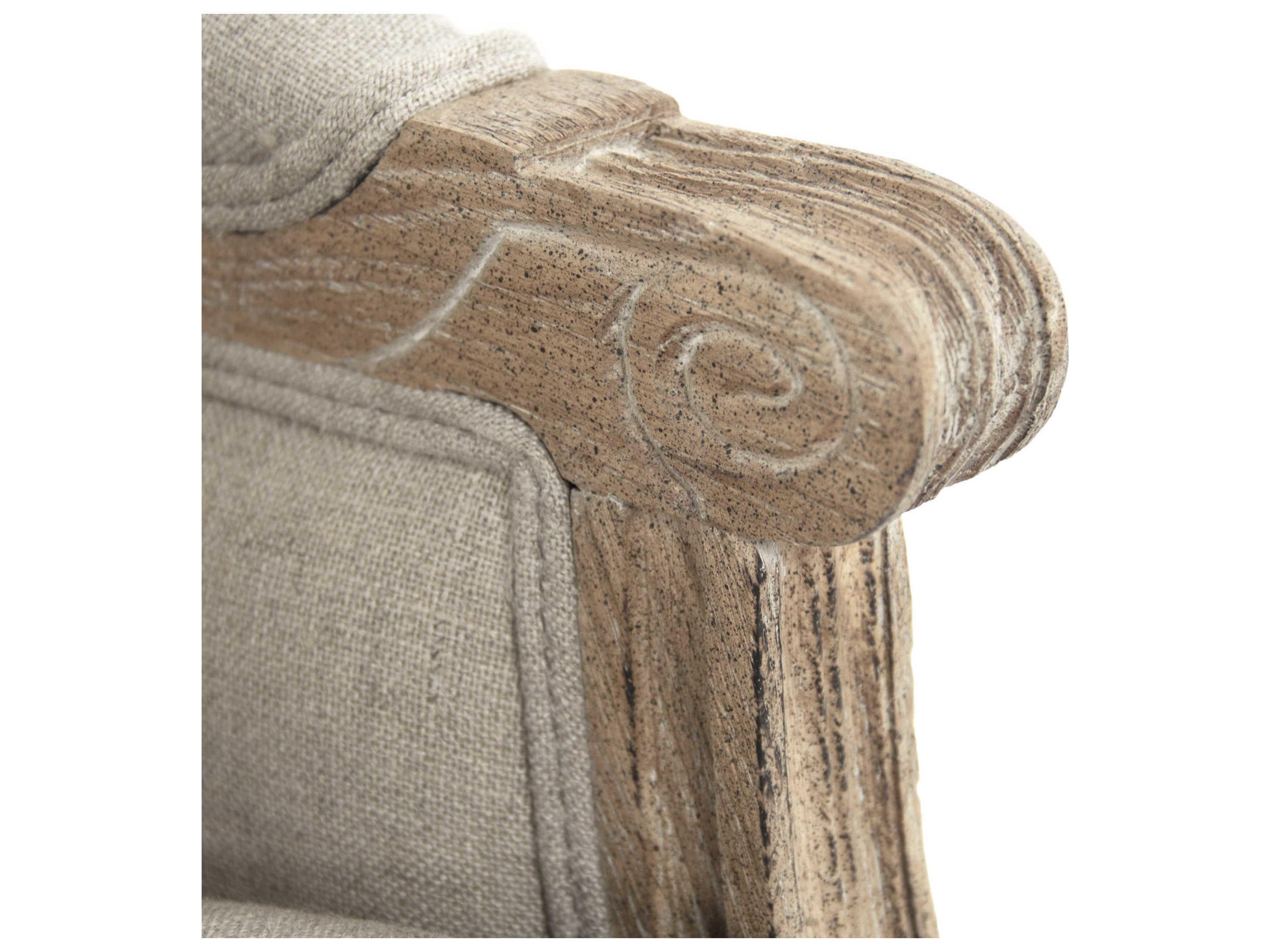 Zentique Louis Brown Fabric Accent Chair