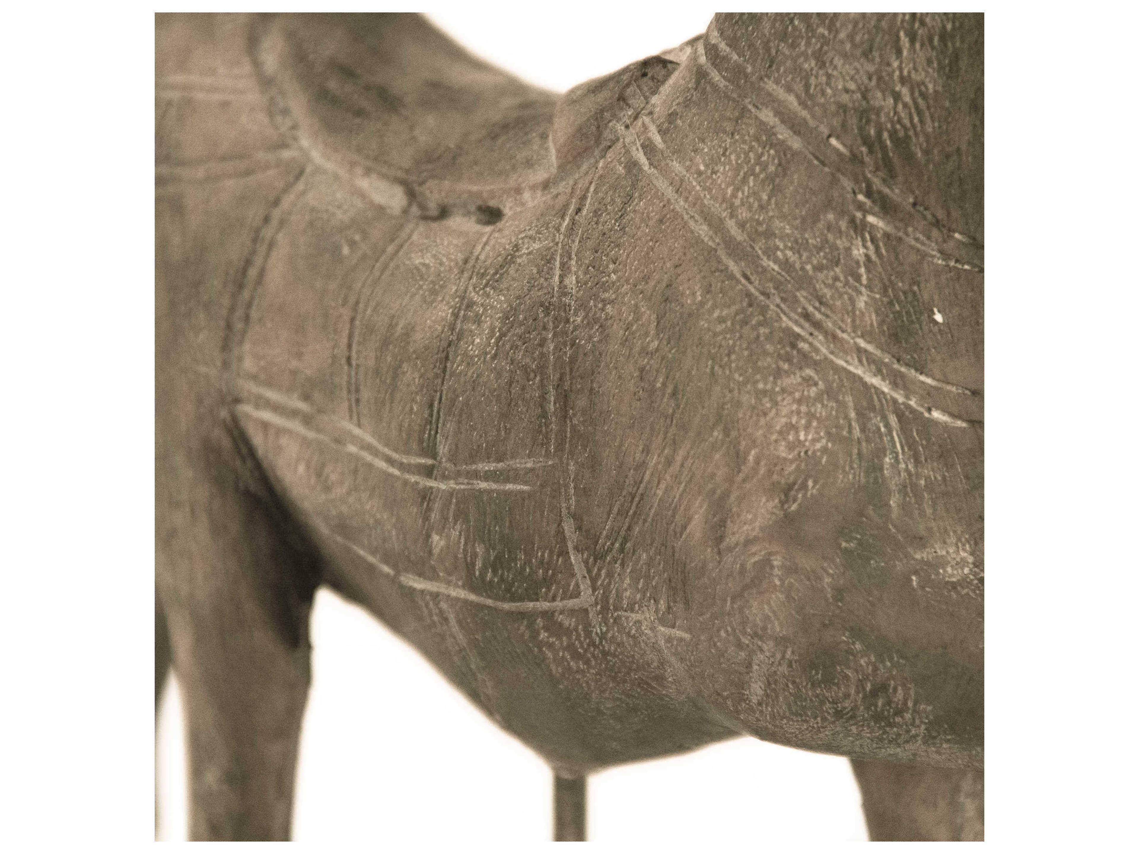 Zentique Distressed Taupe / Black 10" Resin Horse Sculpture