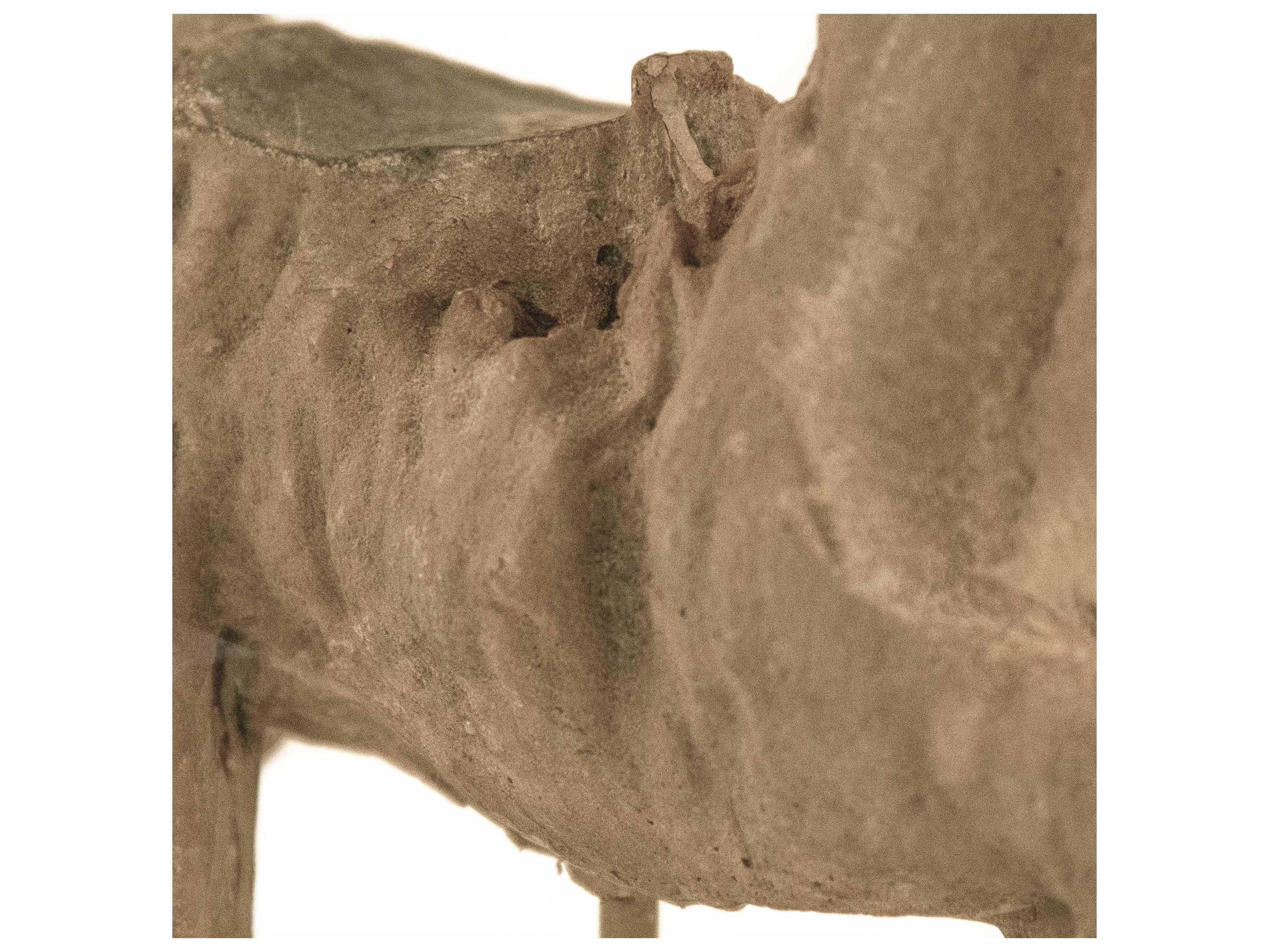 Zentique Distressed Rustic Taupe / Black Resin Horse Sculpture