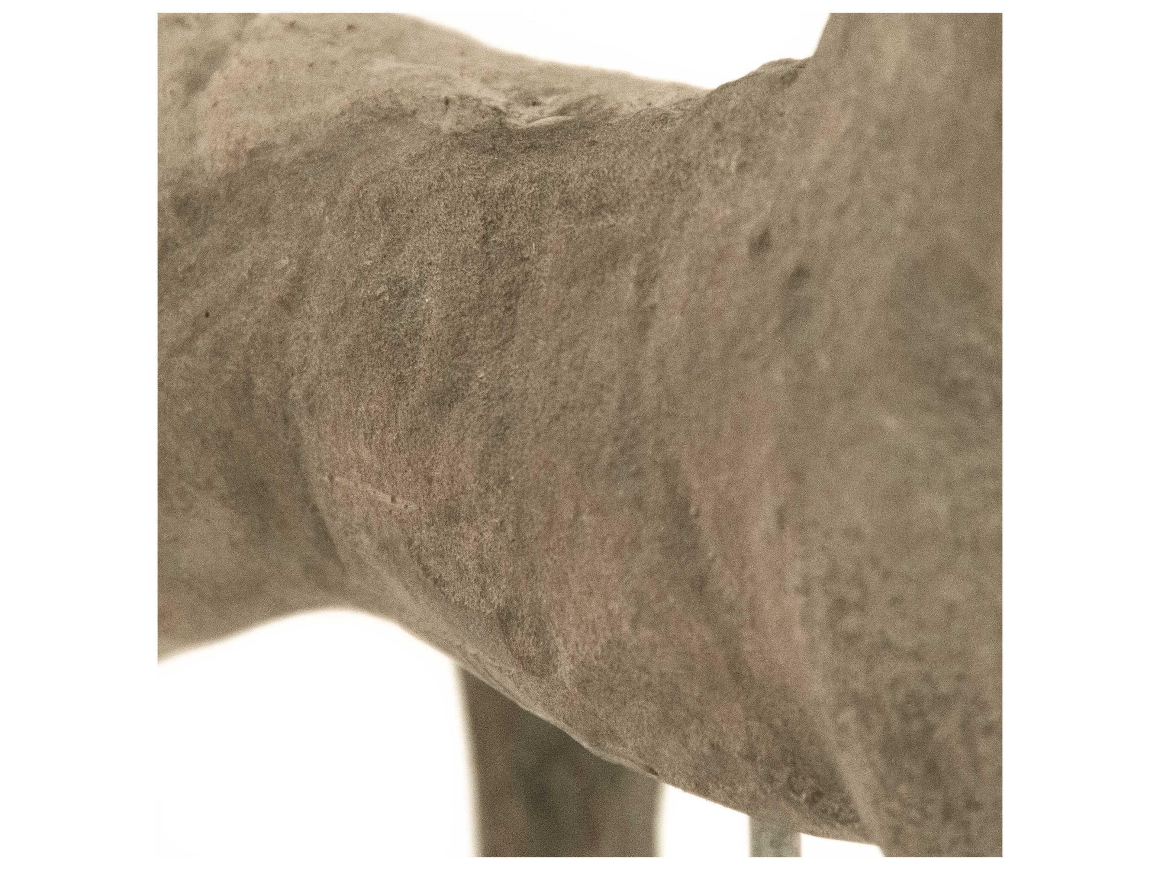 Zentique Distressed Taupe / Black Resin Horse Sculpture