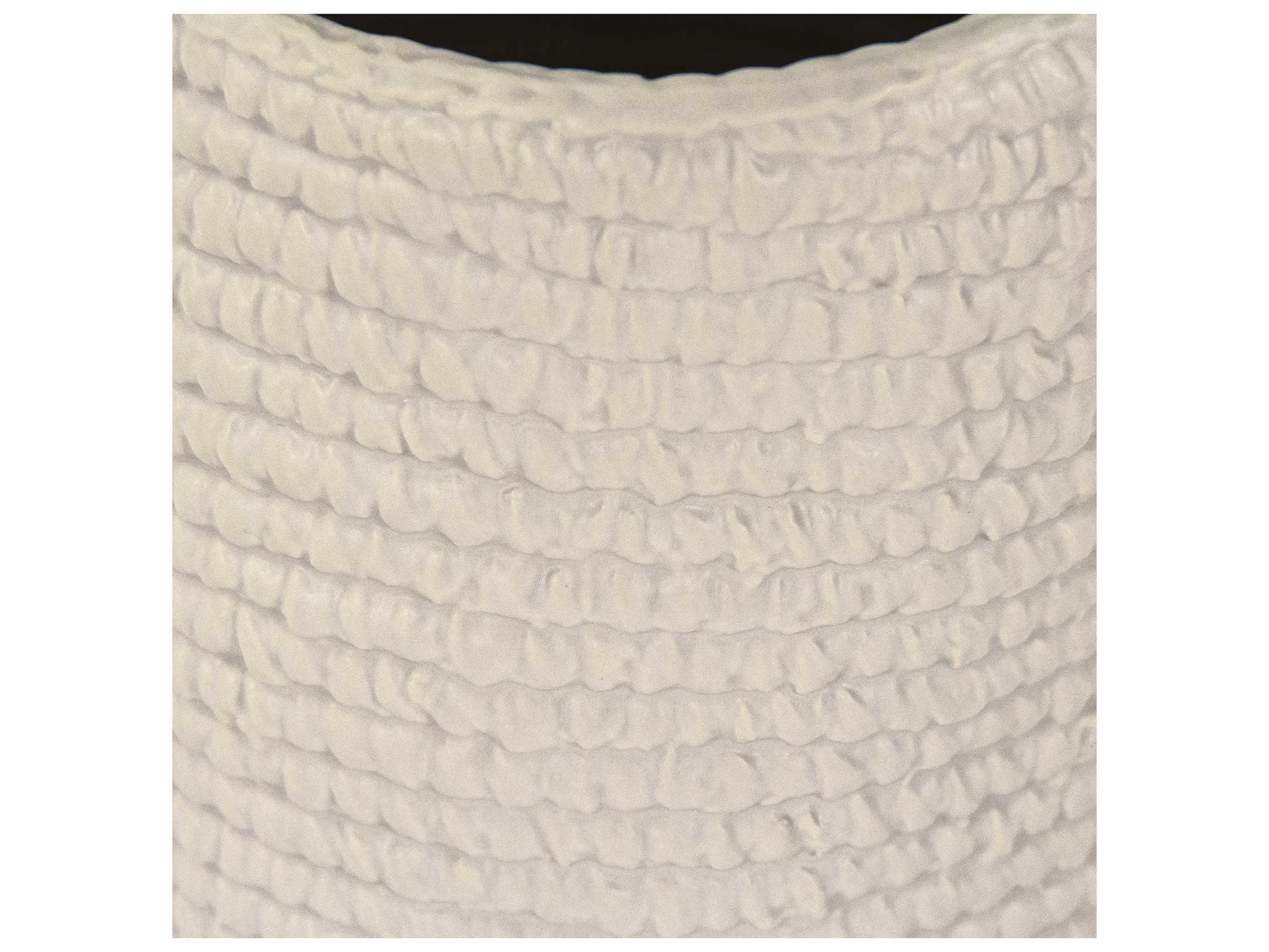 Zentique Matte Cool Grey 7" Cross Weave Vase Set of 2