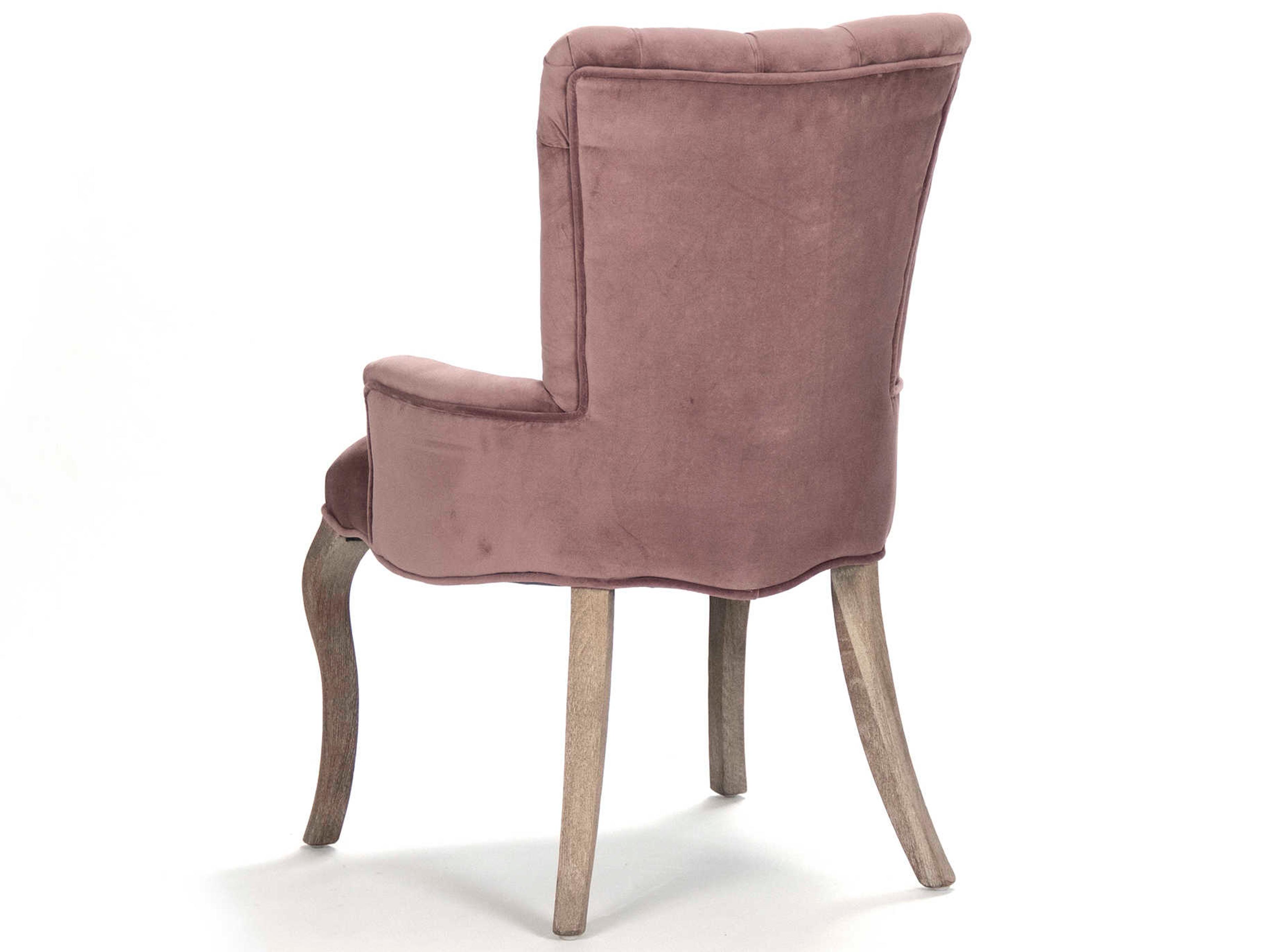 Zentique Purple Fabric Tufted Accent Chair