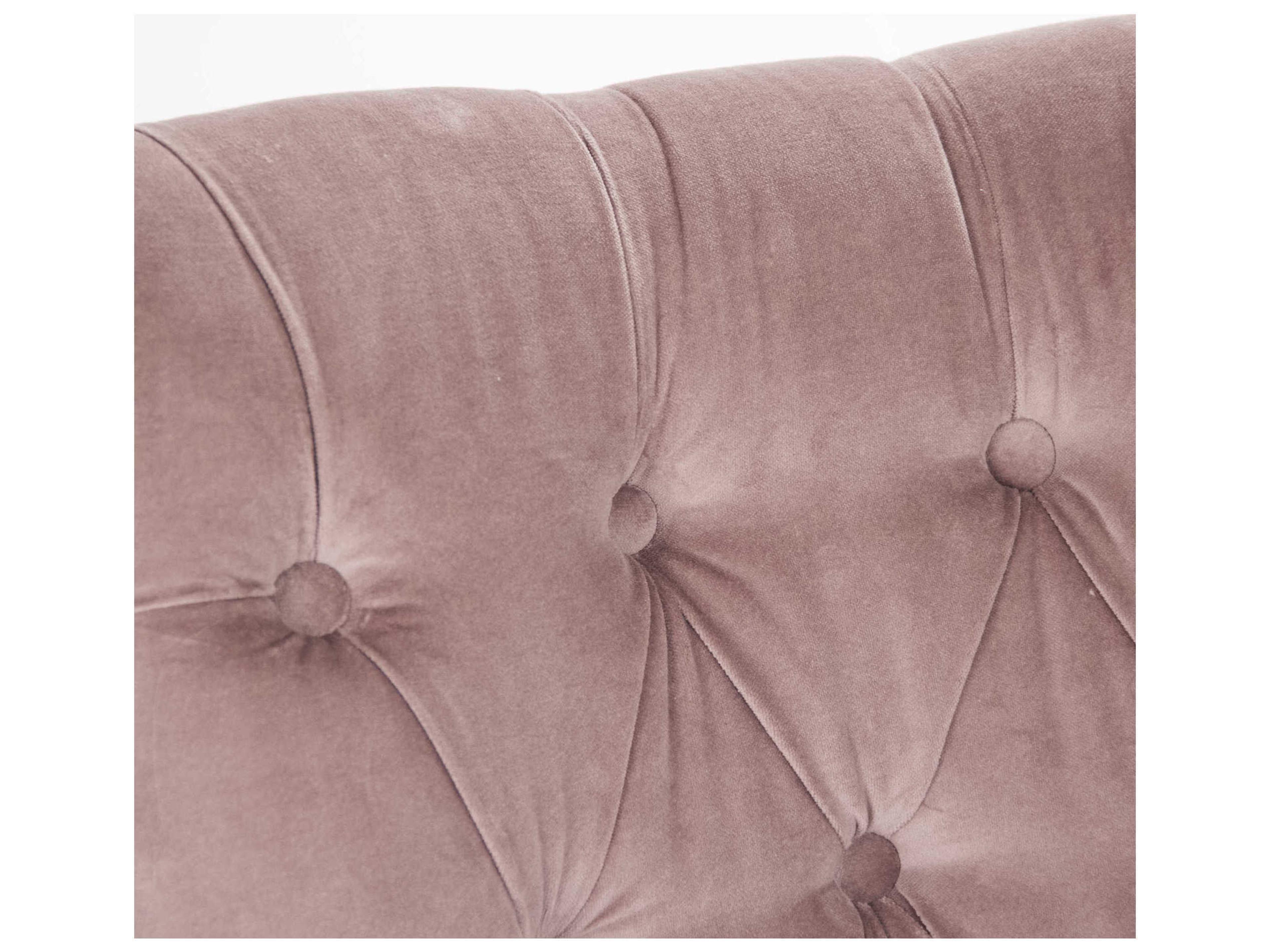 Zentique Purple Fabric Tufted Accent Chair