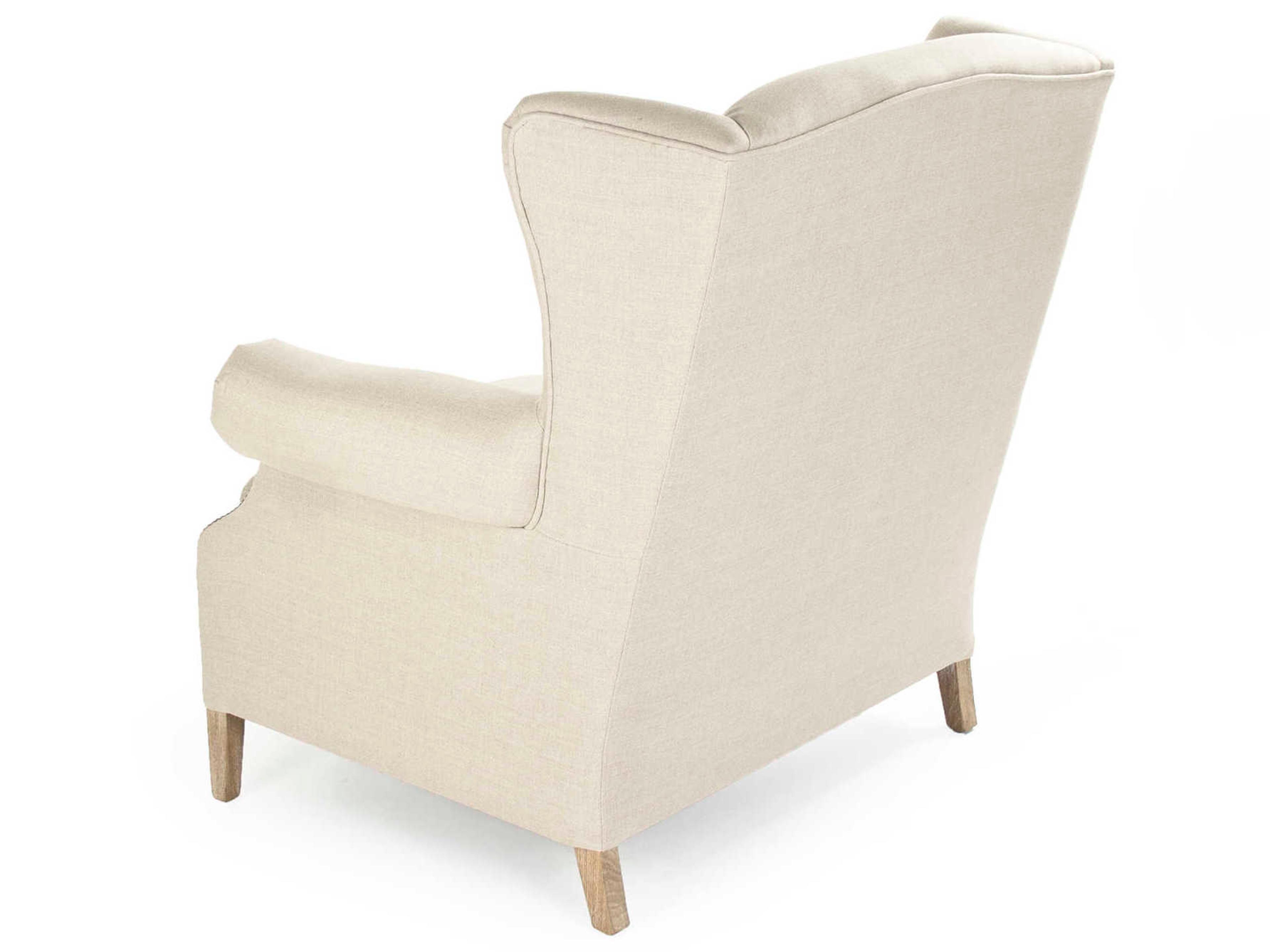 Zentique Cream Fabric Accent Chair
