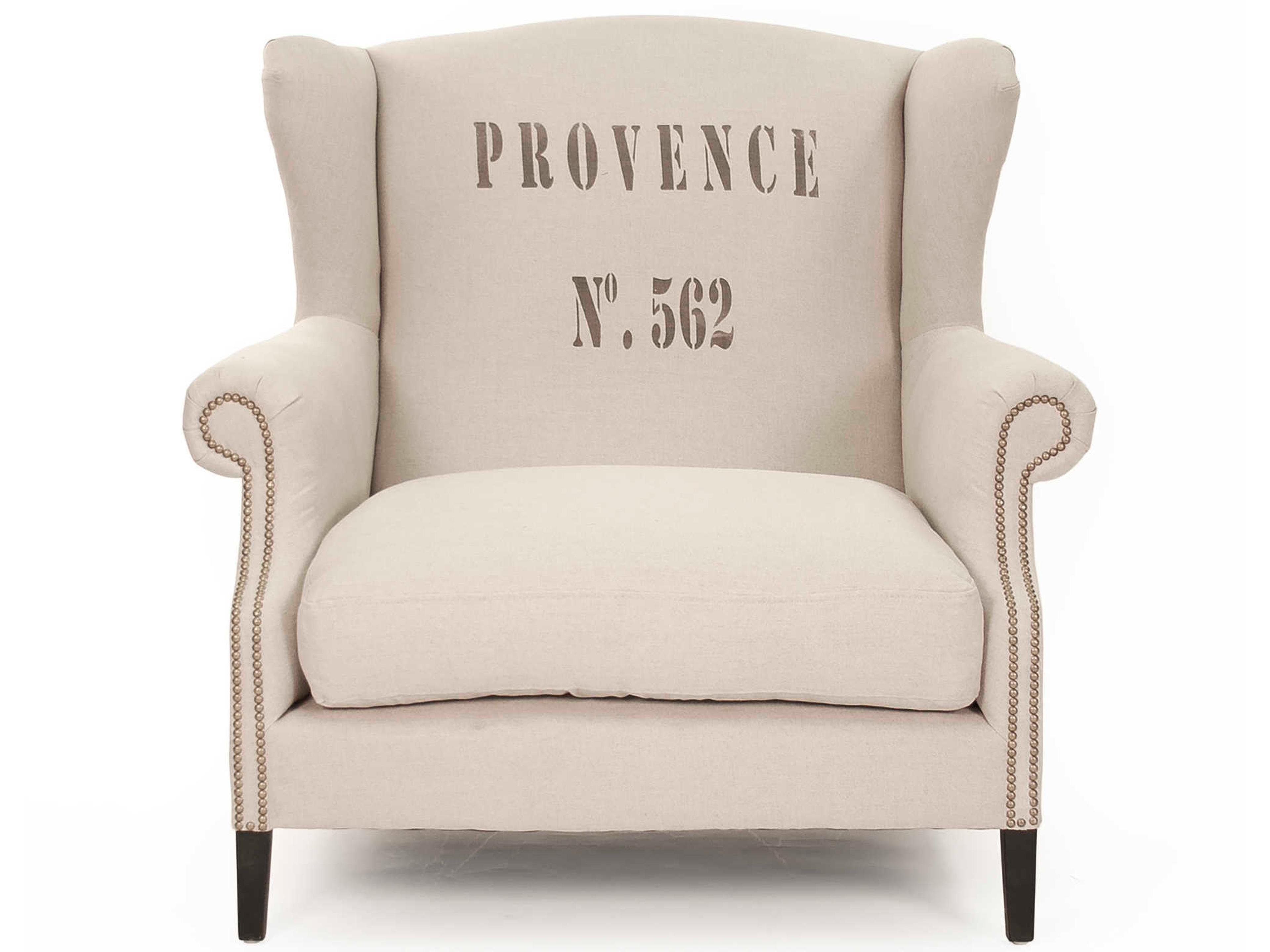 Zentique Cream Fabric Accent Chair