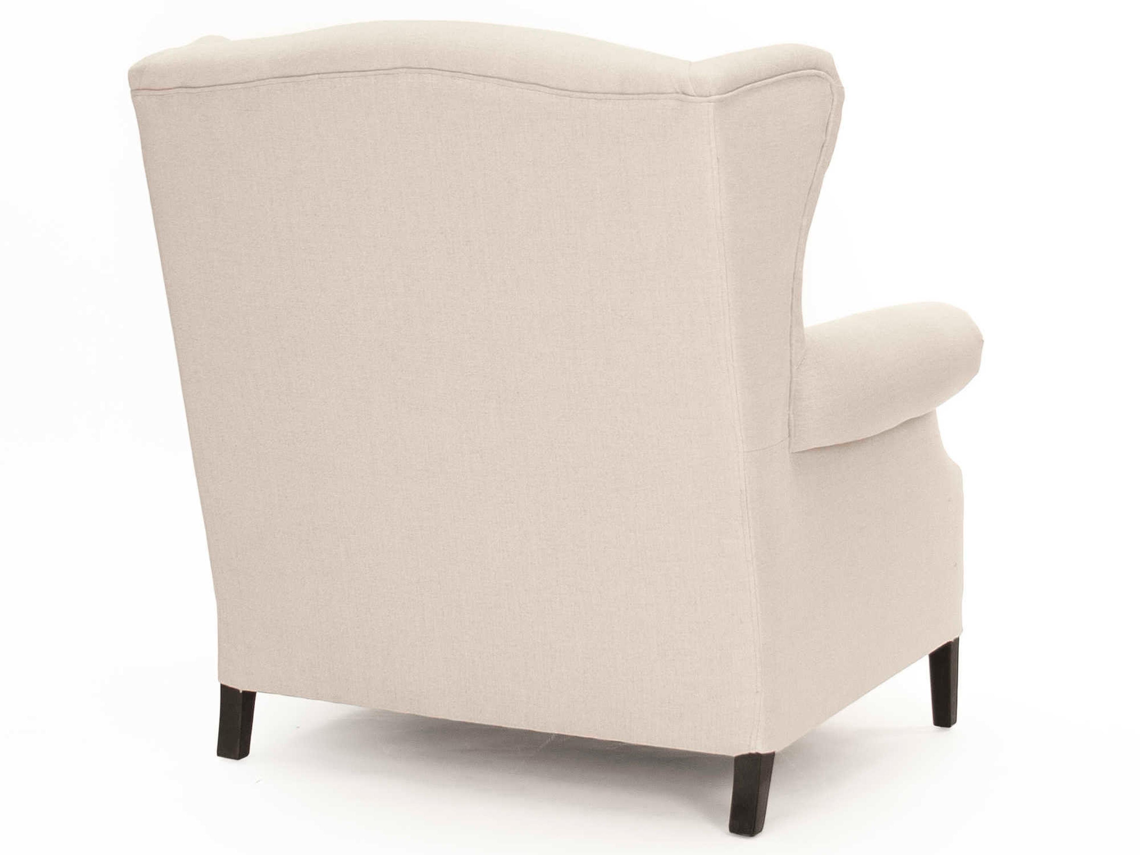 Zentique Cream Fabric Accent Chair