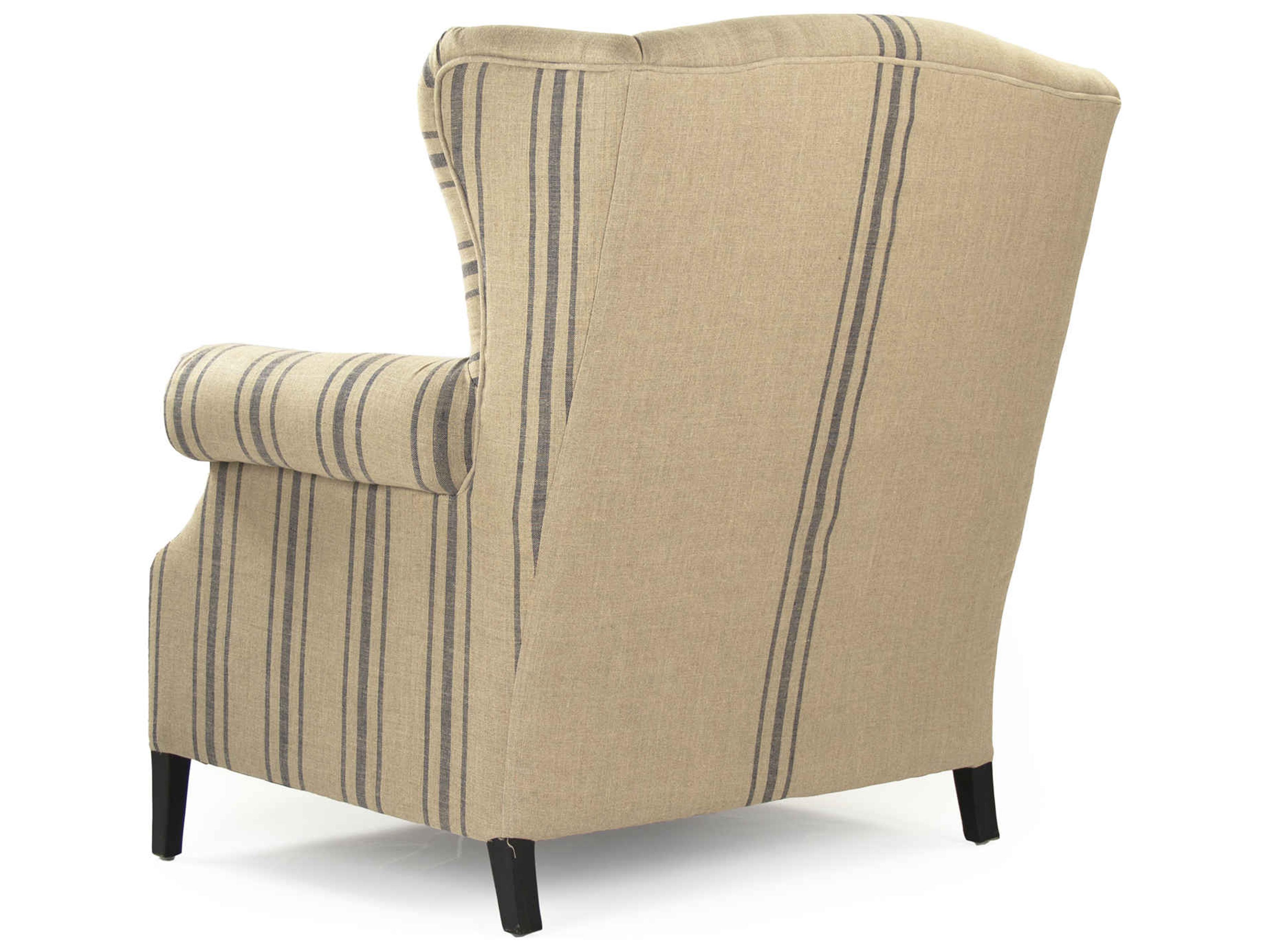 Zentique Blue Fabric Accent Chair