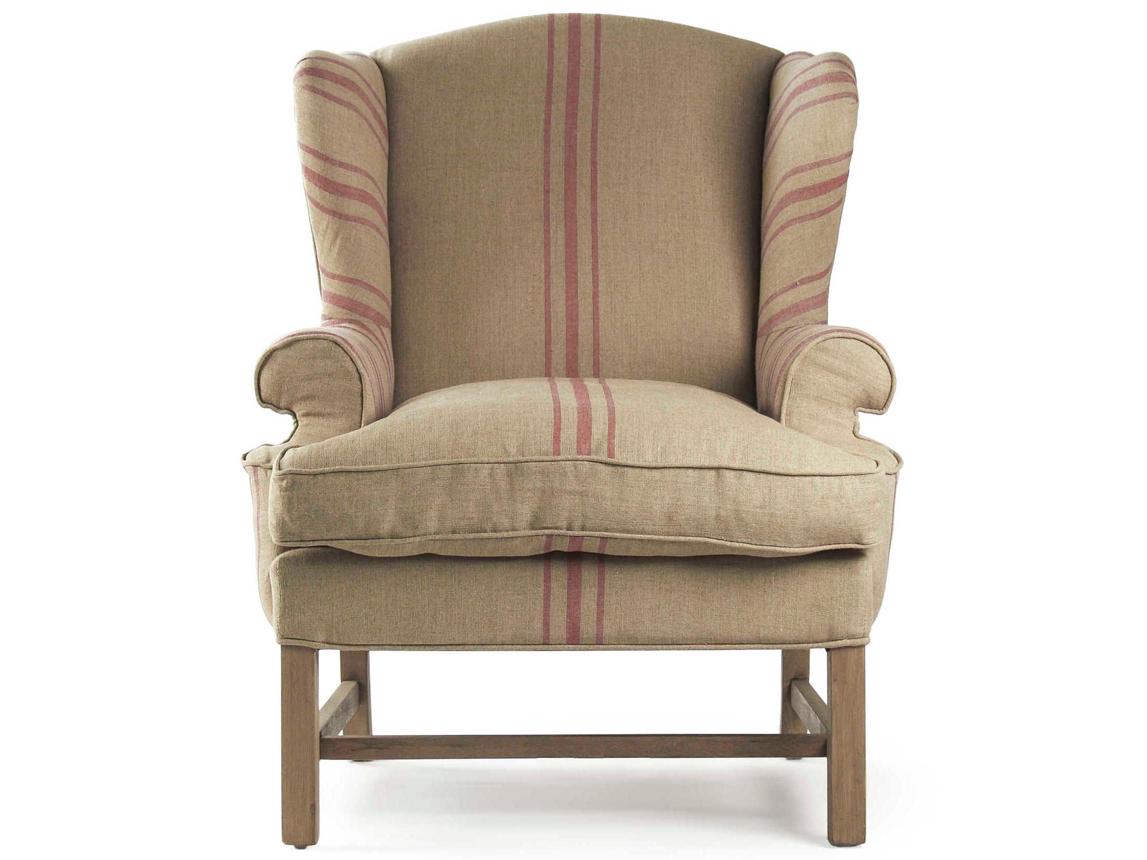 Zentique Brown Fabric Accent Chair
