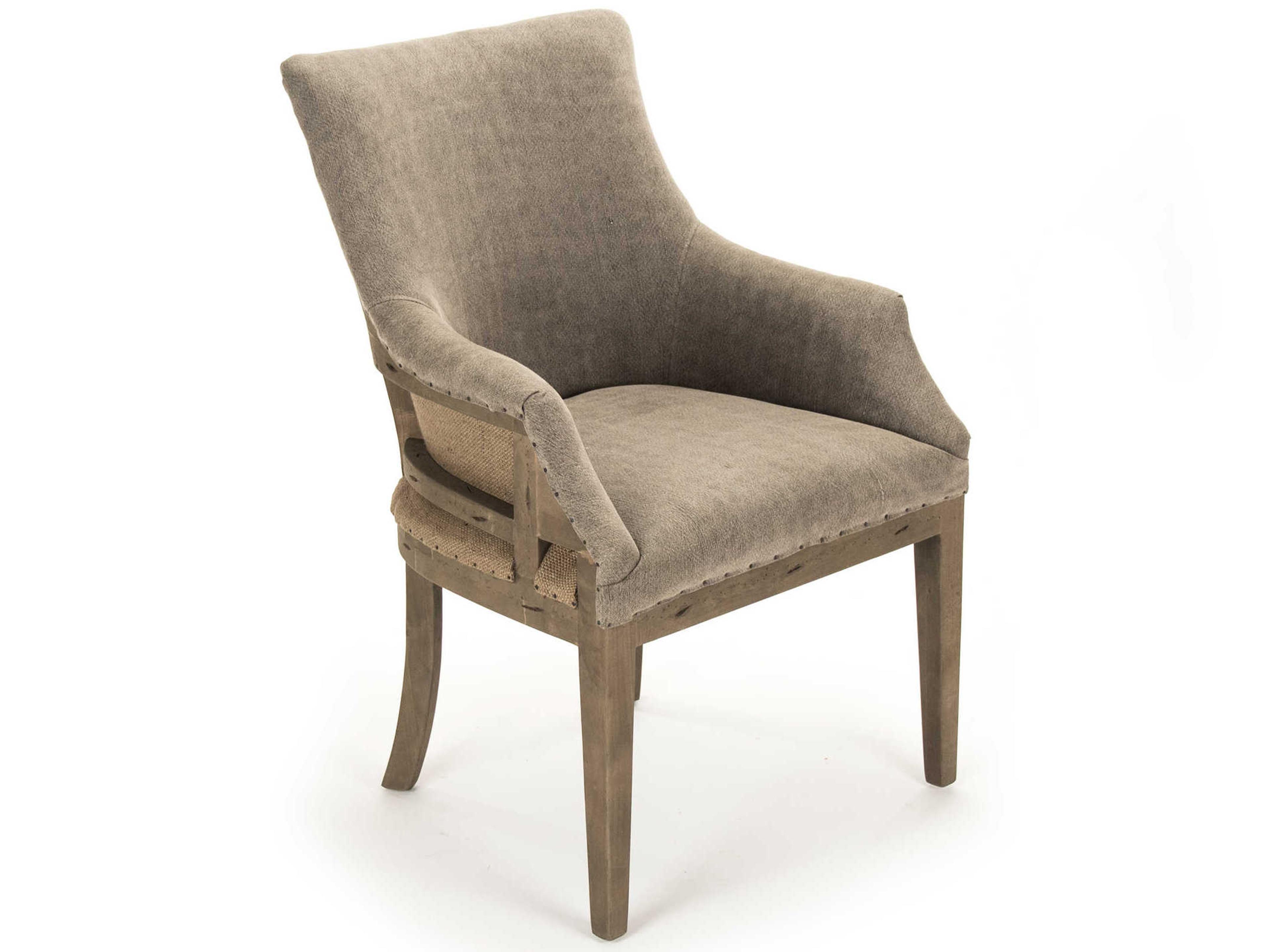 Zentique Brown Fabric Accent Chair