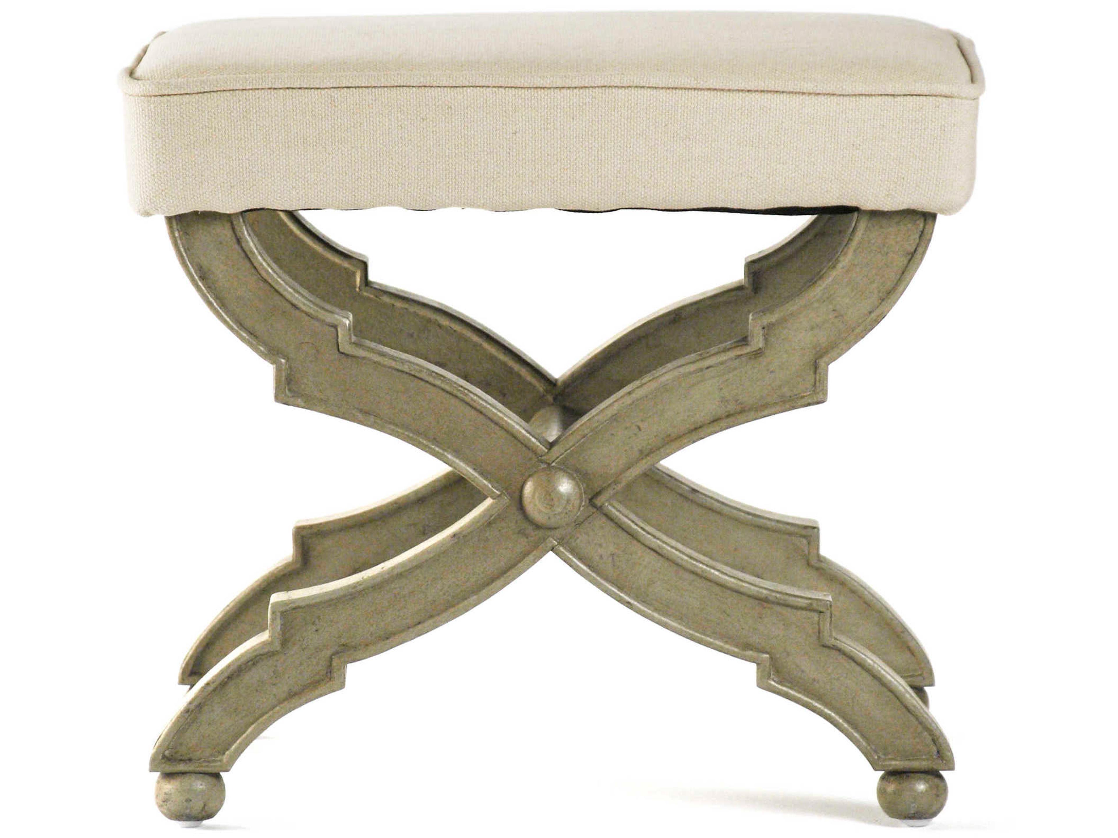 Zentique Crescenzo Hemp Linen Brown Upholstered Accent Bench
