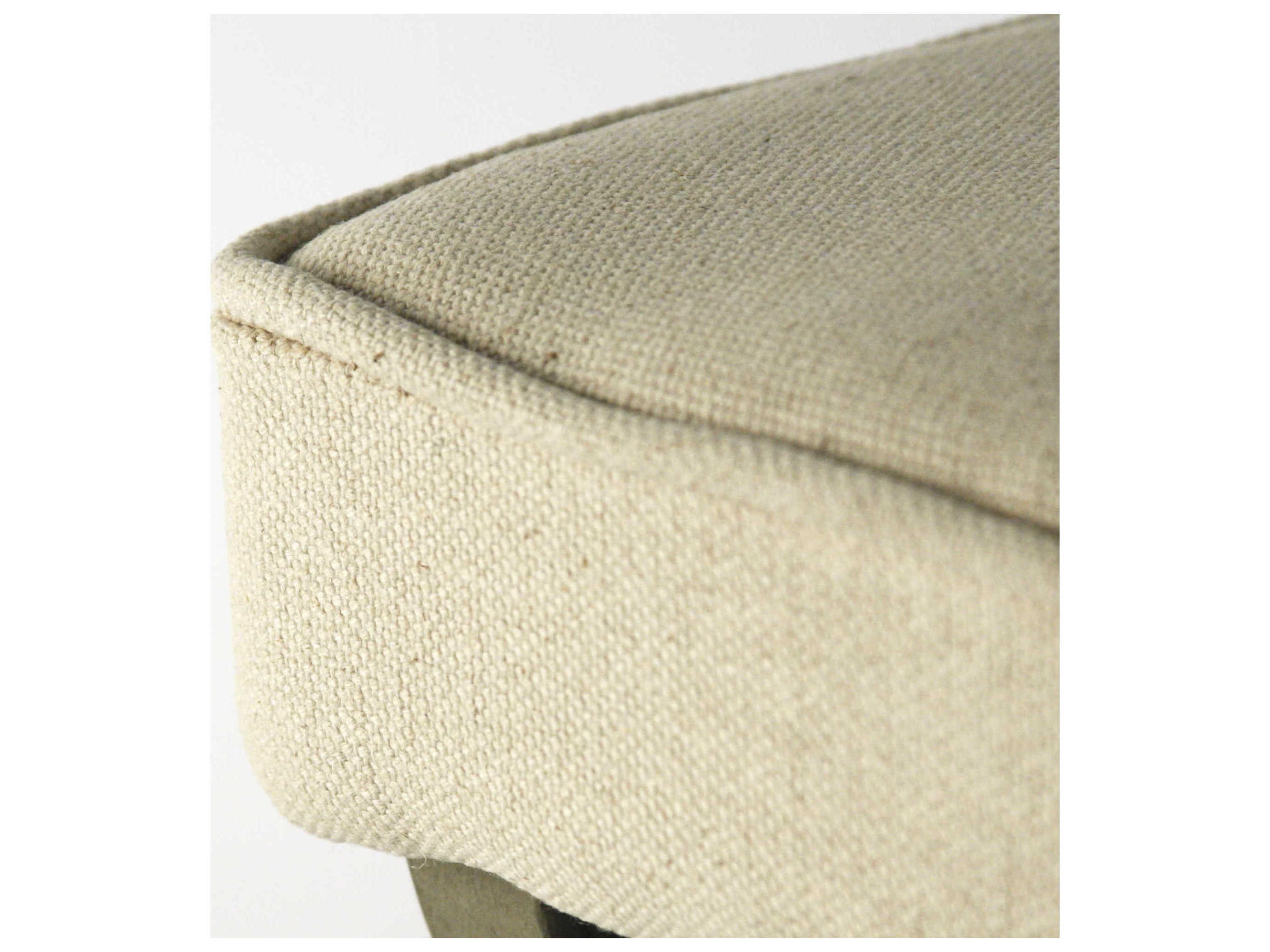 Zentique Crescenzo Hemp Linen Brown Upholstered Accent Bench