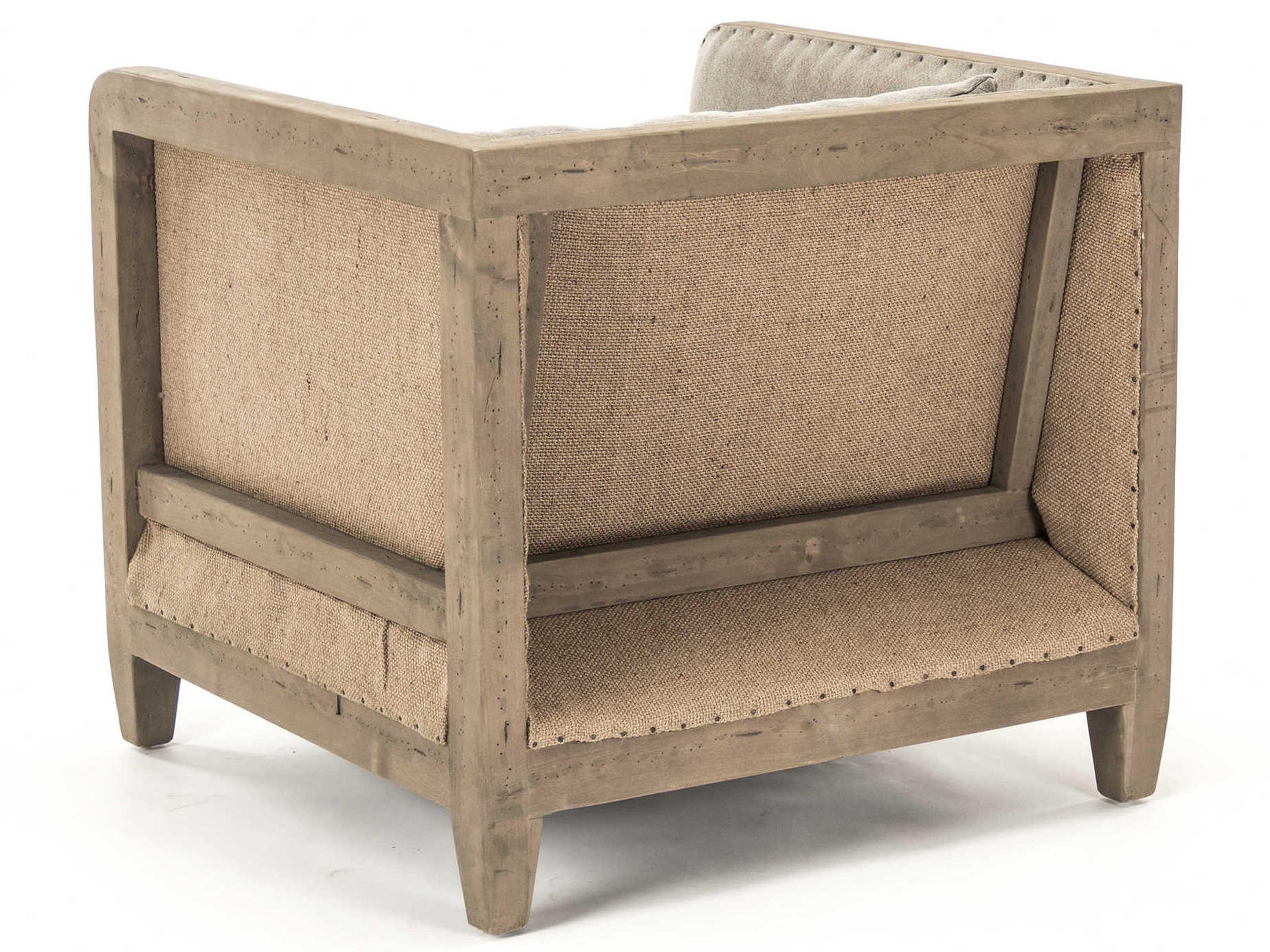 Zentique Brown Fabric Accent Chair