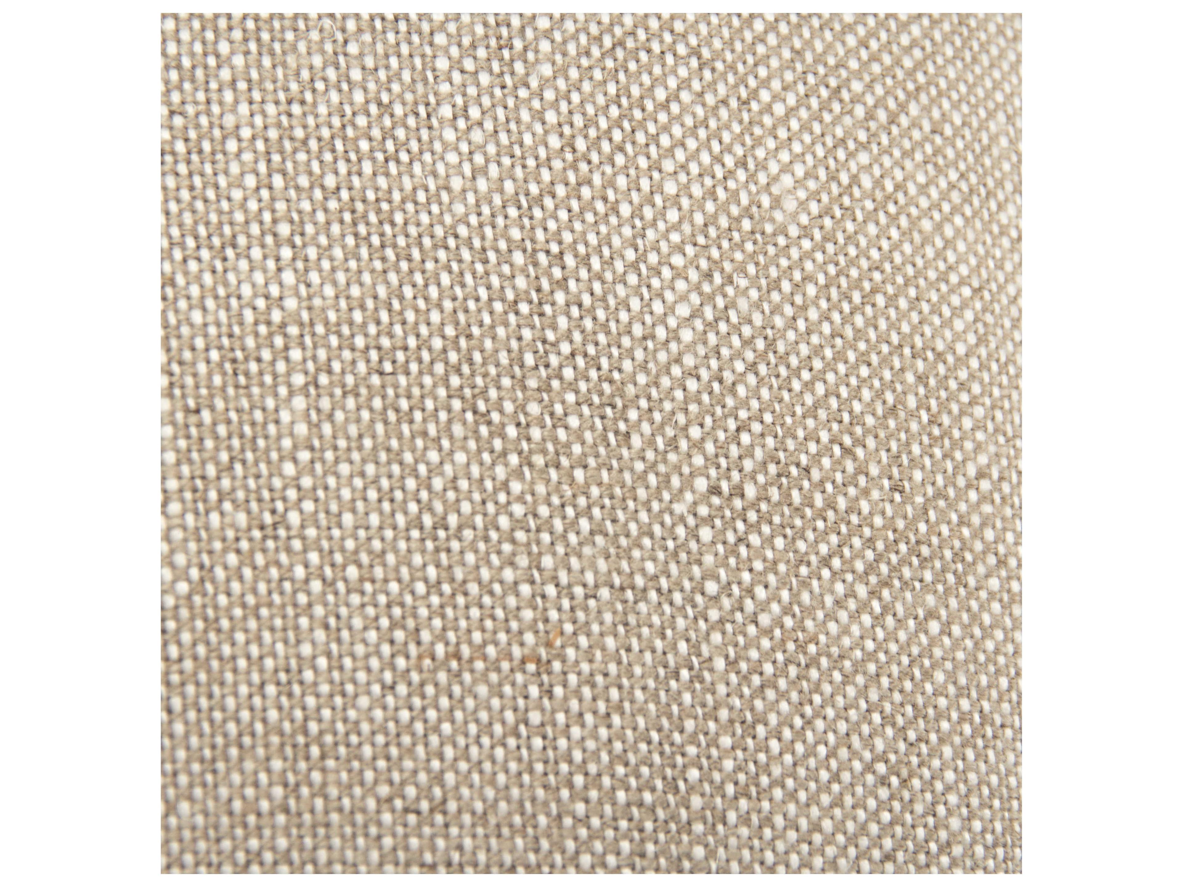 Zentique Upholstered Oak Wood Cream Natural Linen Bar Stool