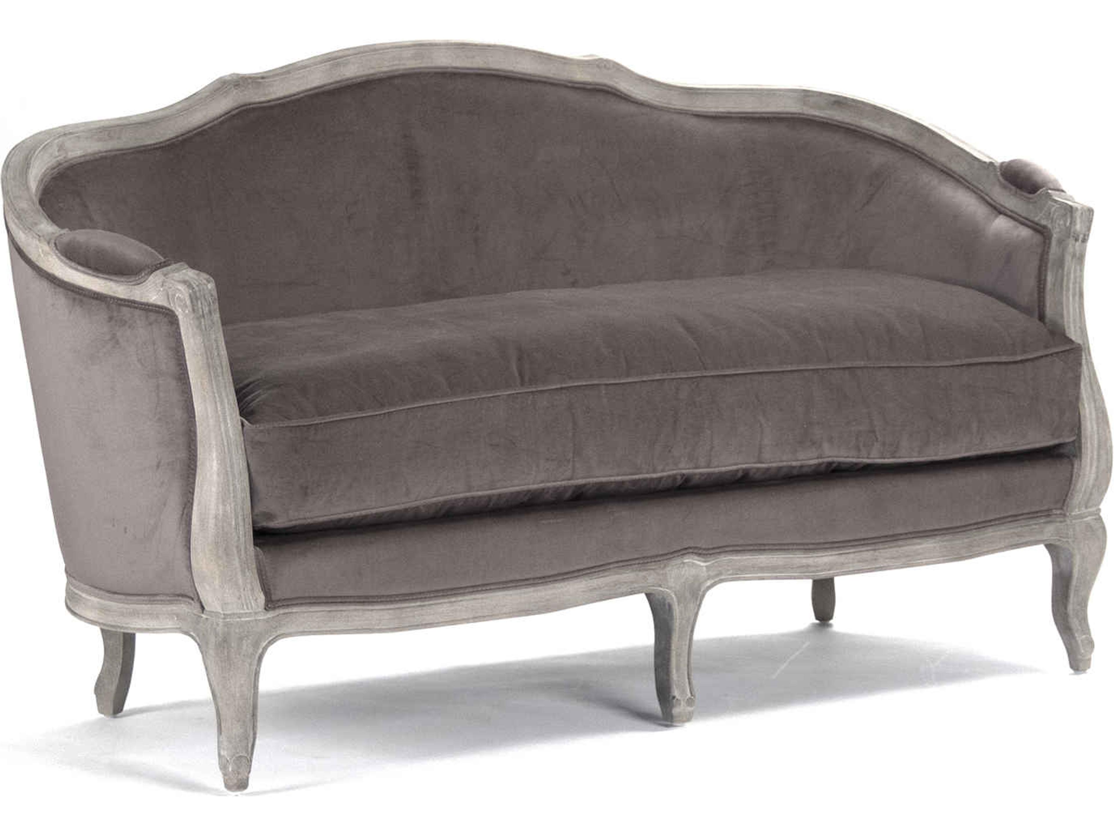 Maison Limed Grey Oak Upholstered Loveseat