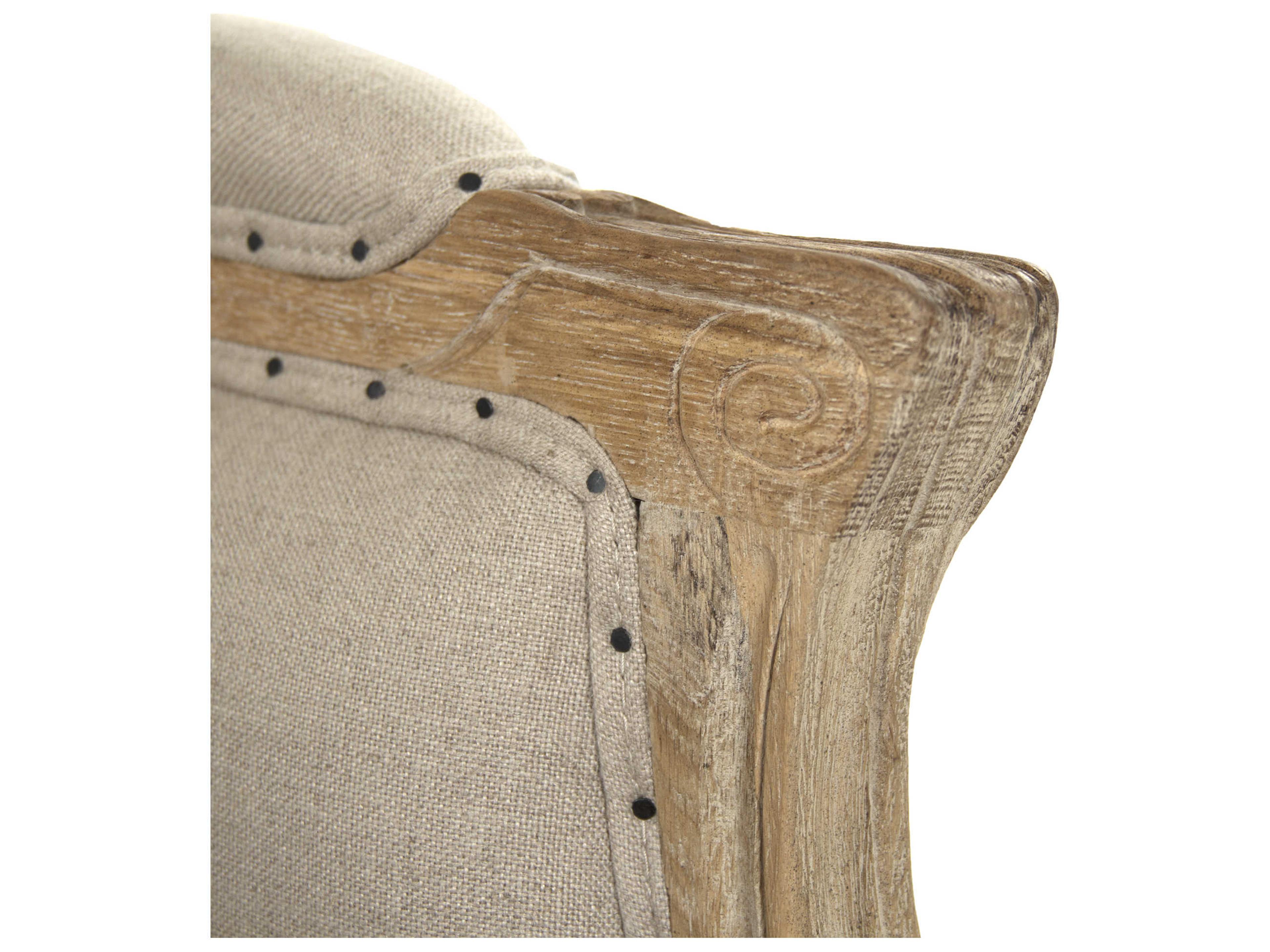 Zentique Beige Fabric Accent Chair