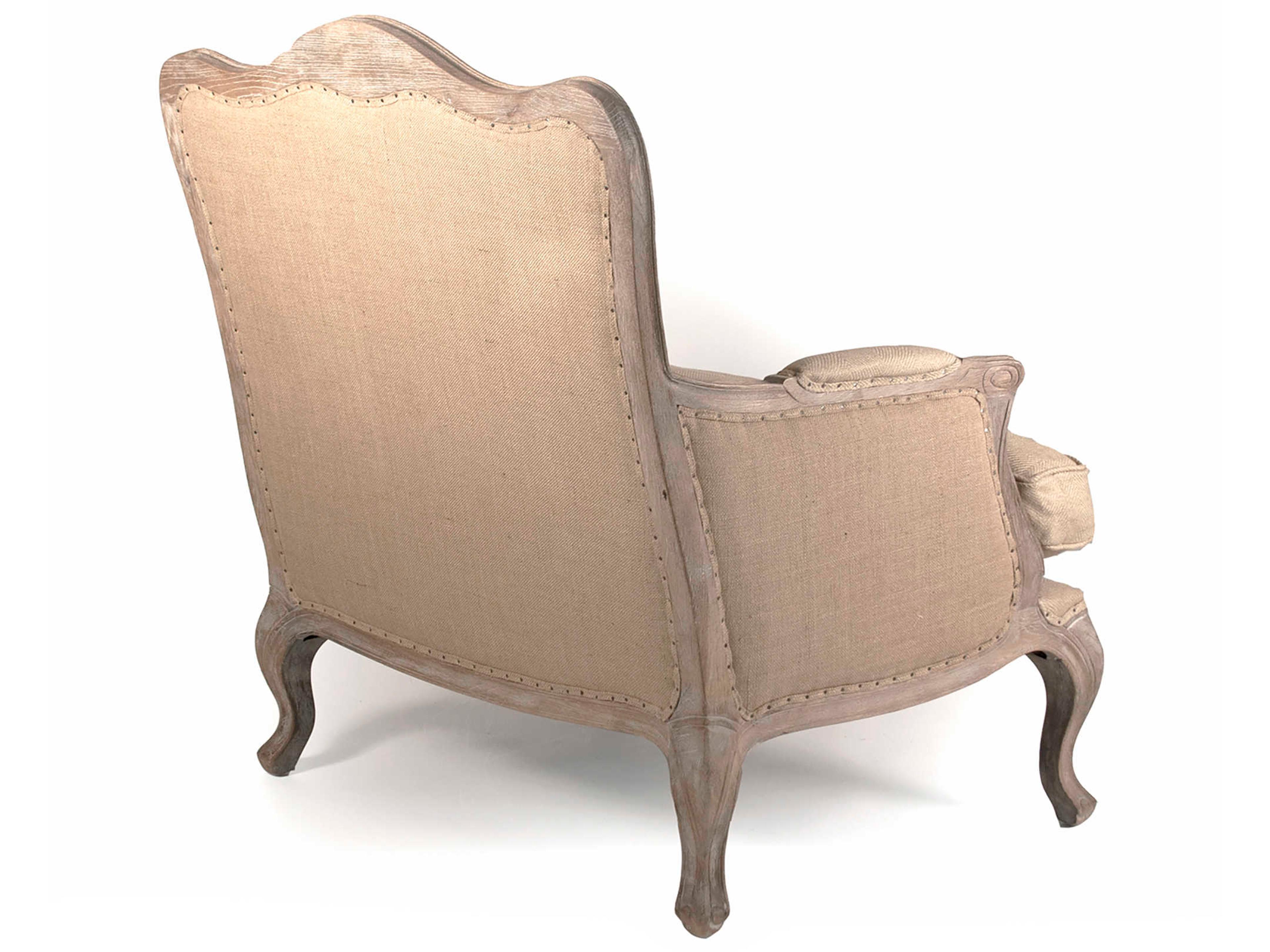 Zentique Beige Fabric Accent Chair