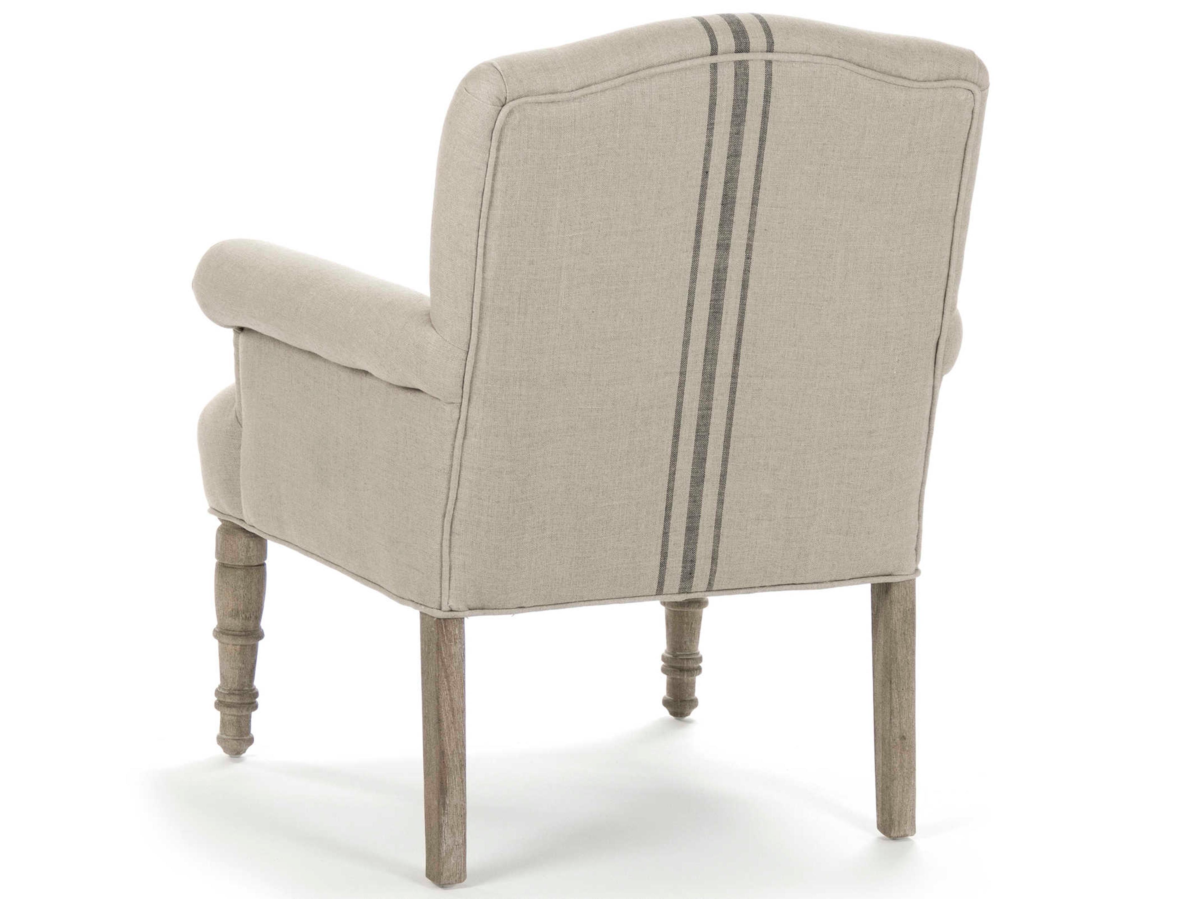 Zentique Beige Fabric Accent Chair