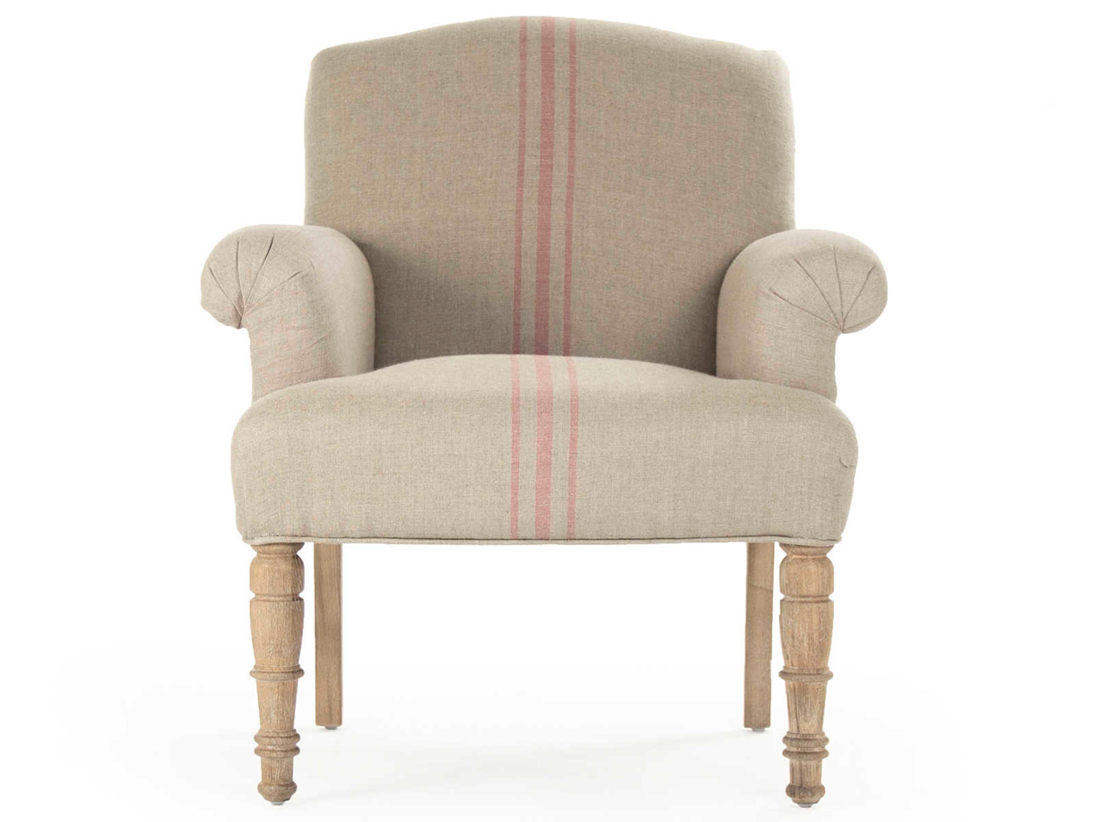 Zentique Beige Fabric Accent Chair