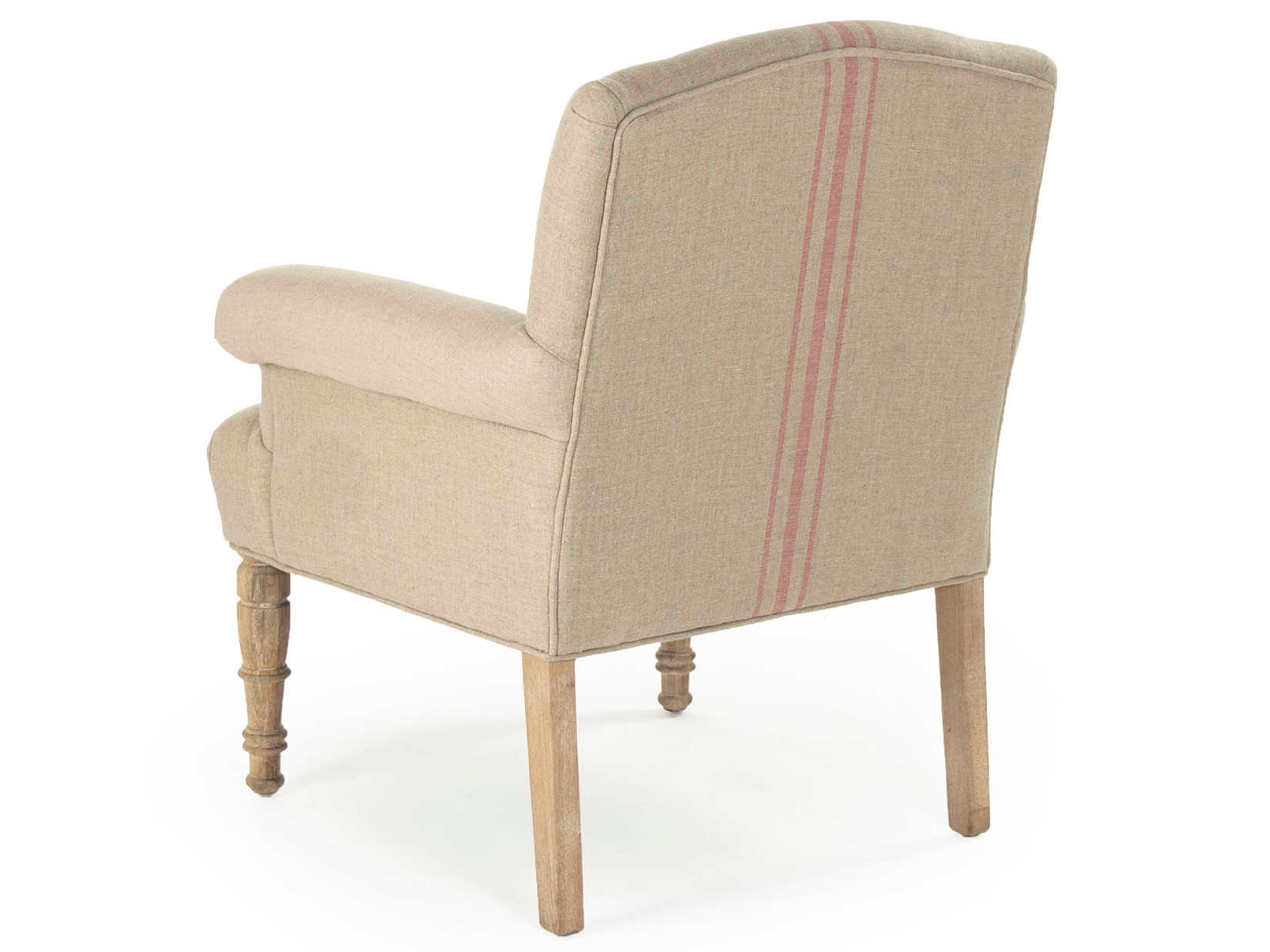 Zentique Beige Fabric Accent Chair