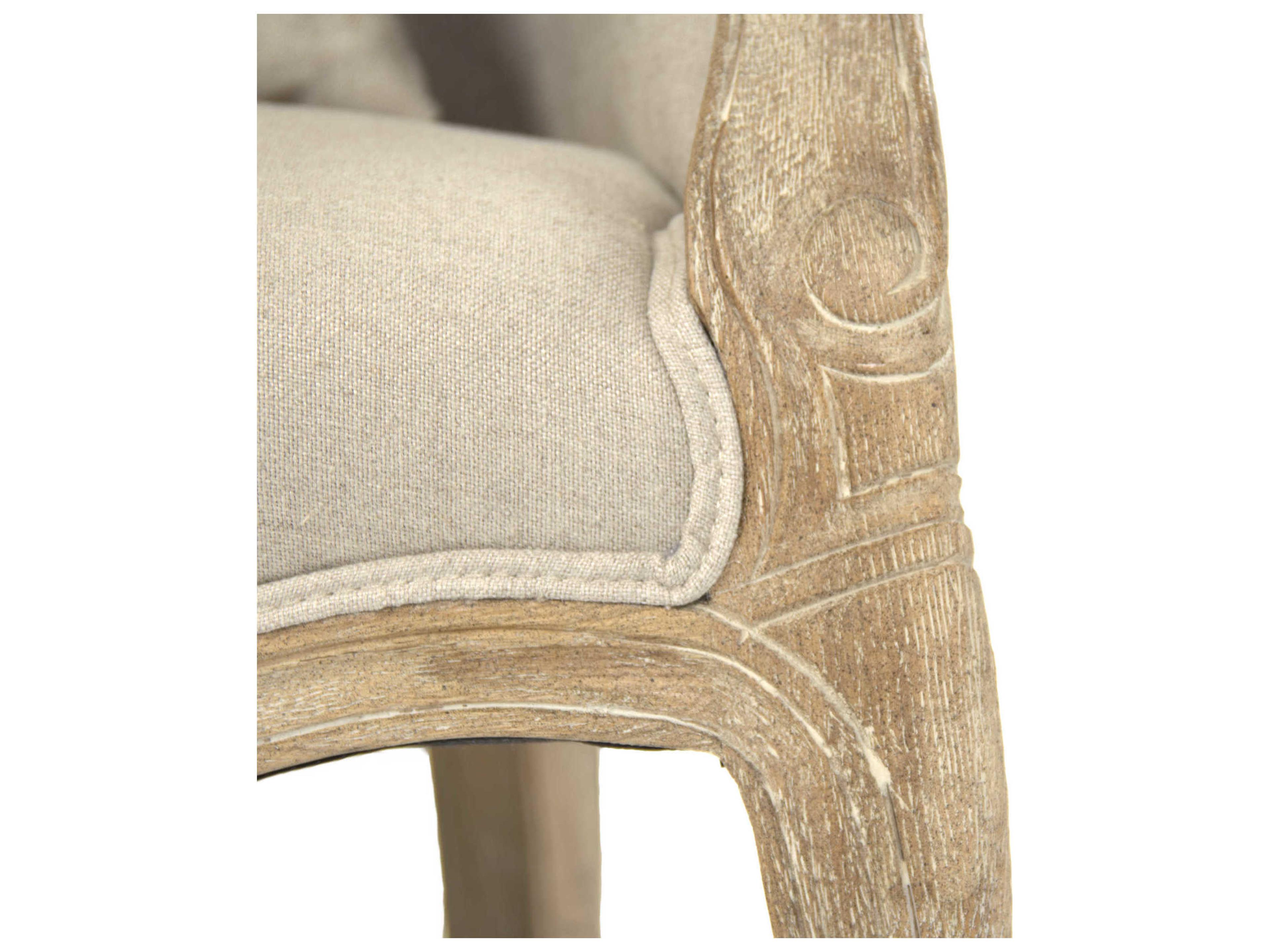 Zentique Pierre Beige Fabric Accent Chair