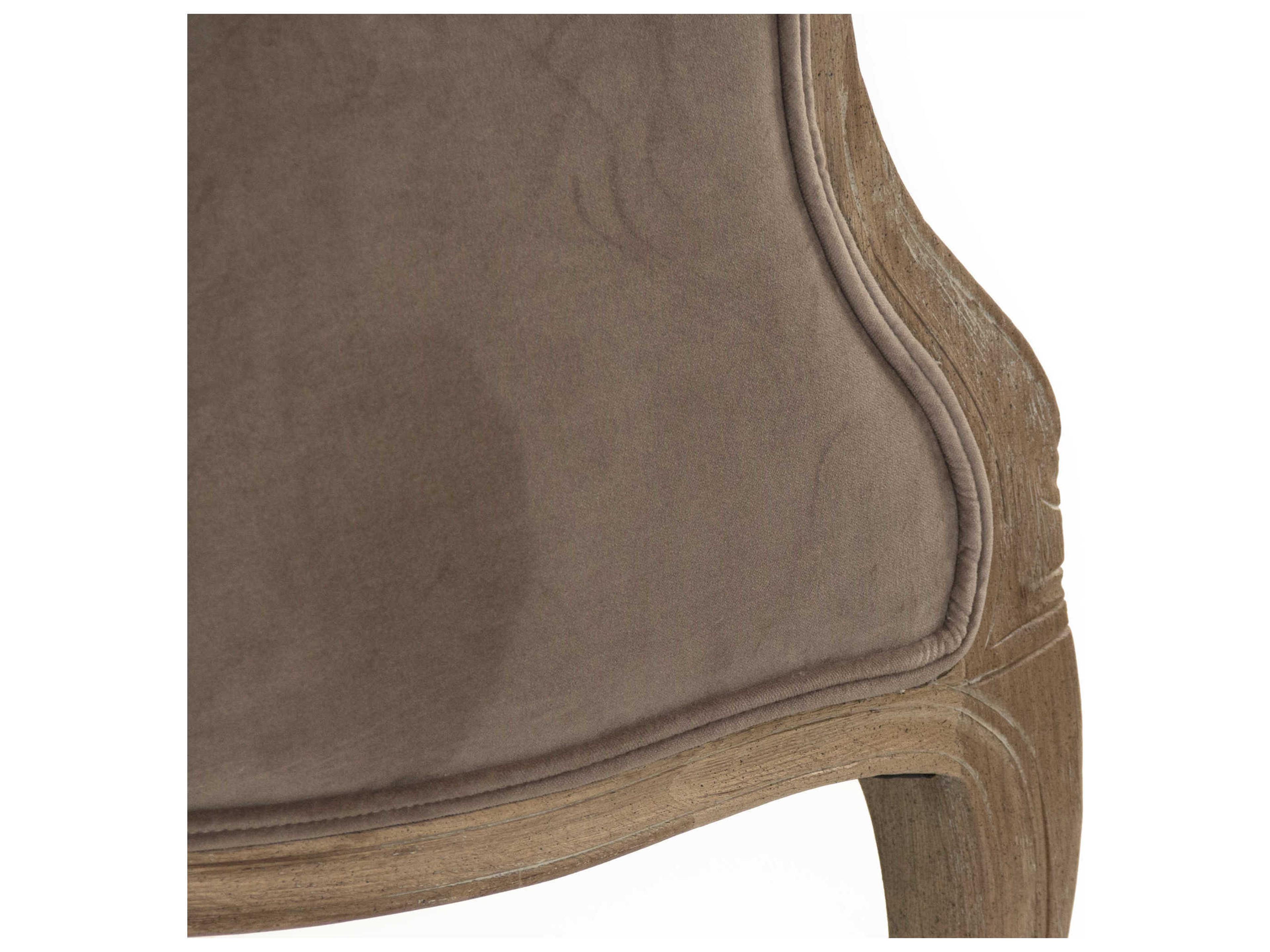 Zentique Pierre Brown Fabric Accent Chair