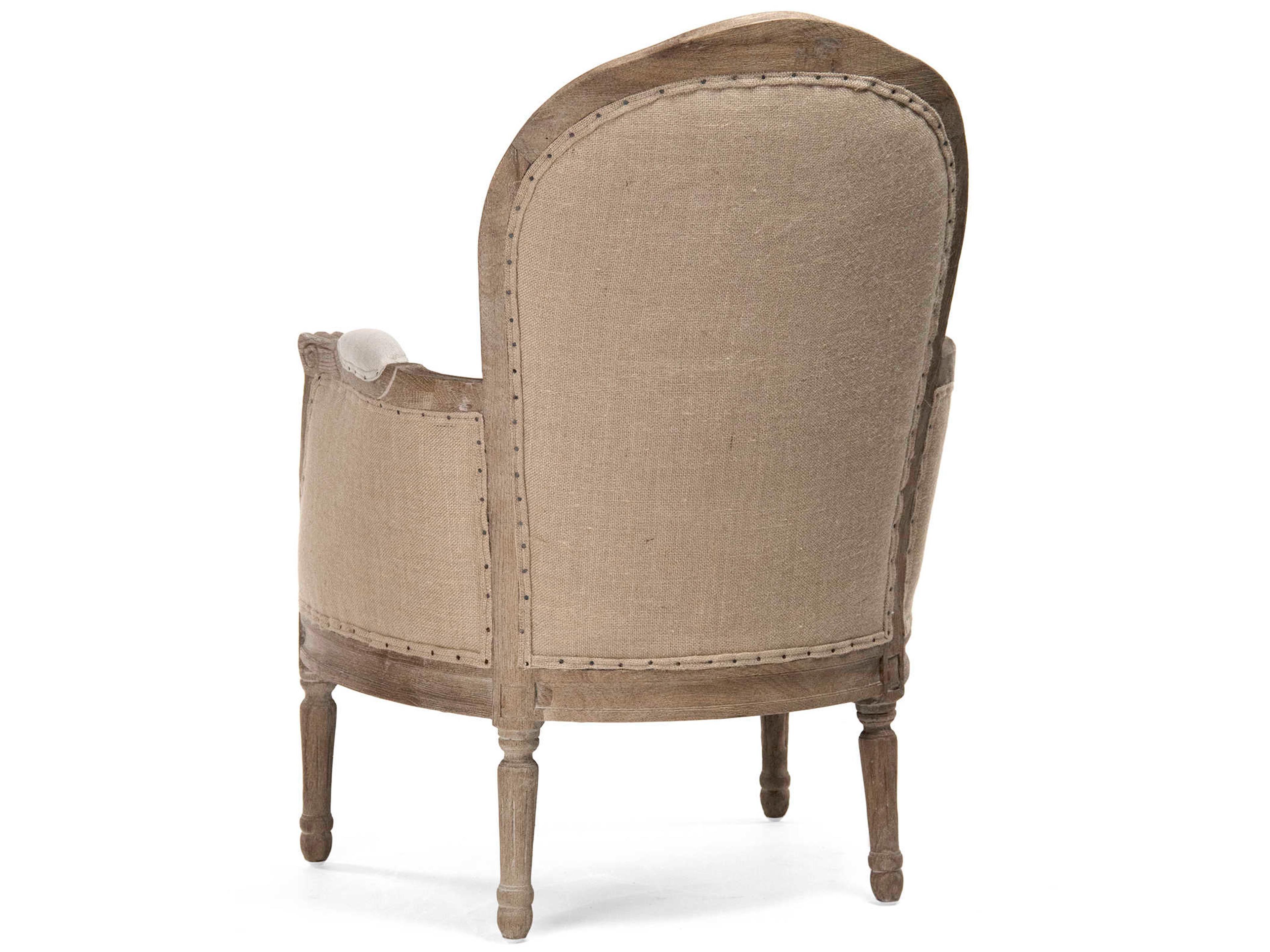 Zentique Cream Fabric Accent Chair