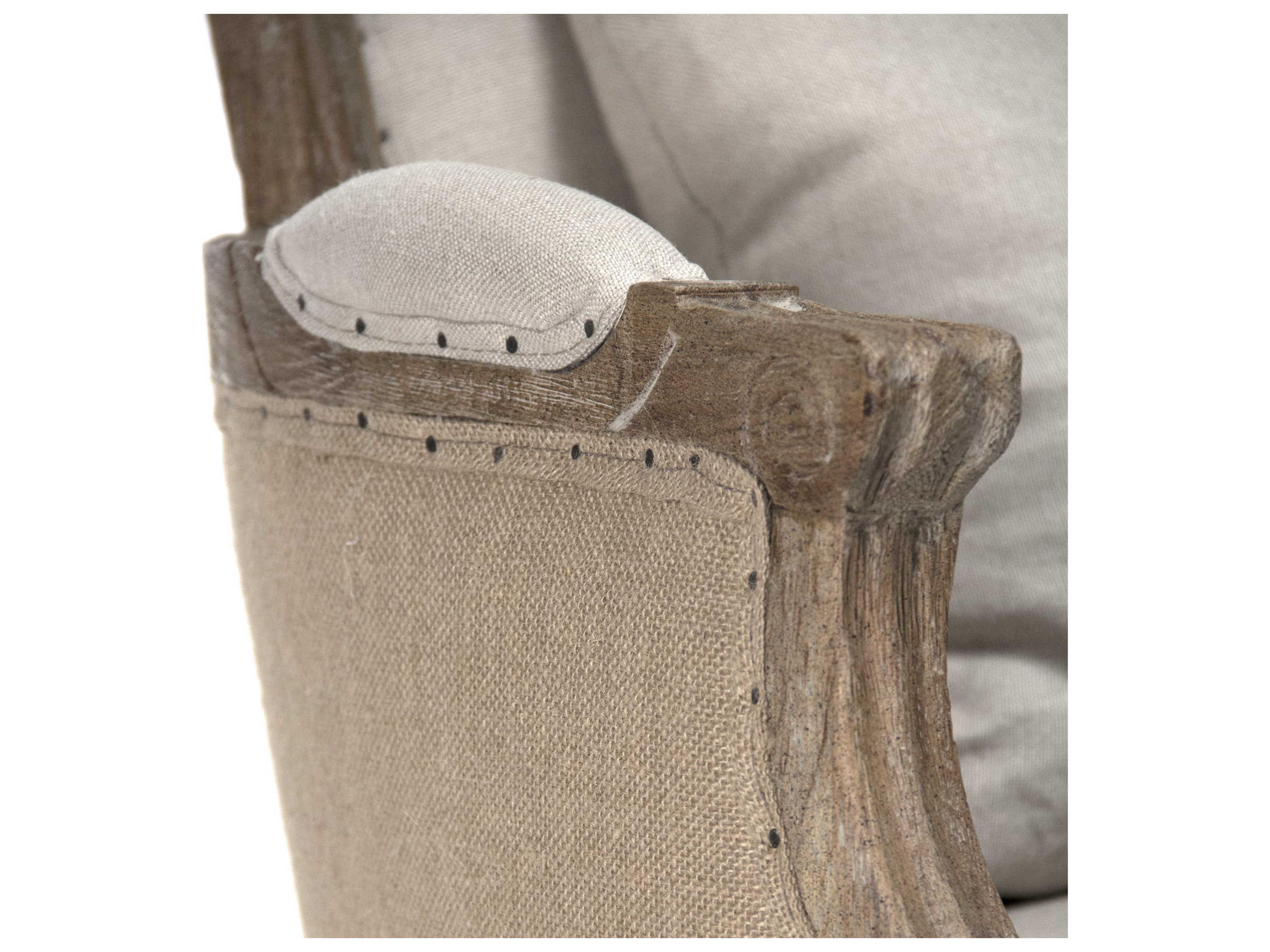 Zentique Cream Fabric Accent Chair